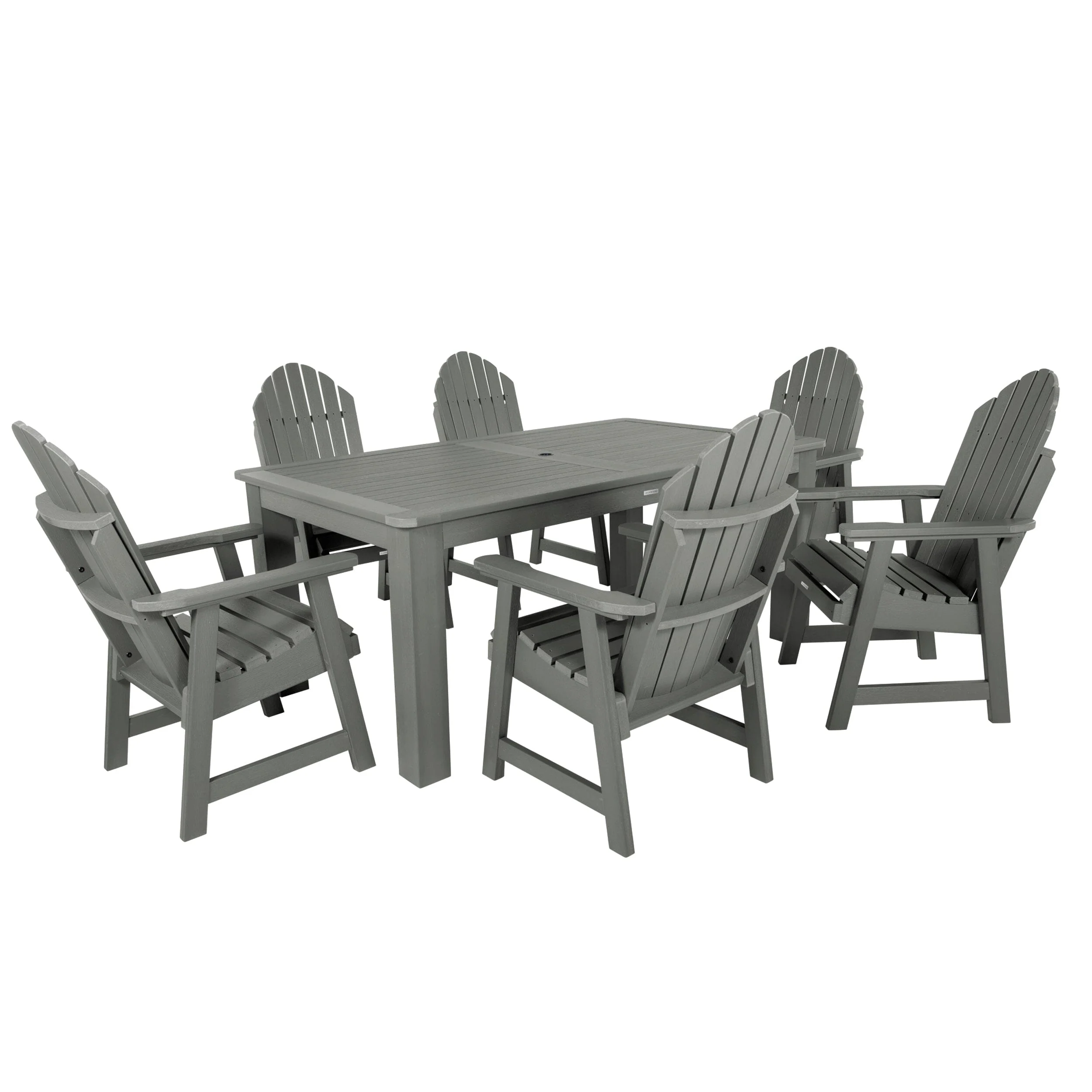 Hamilton 7pc Outdoor Dining Set 42in x 72in - Dining Height - Image 7