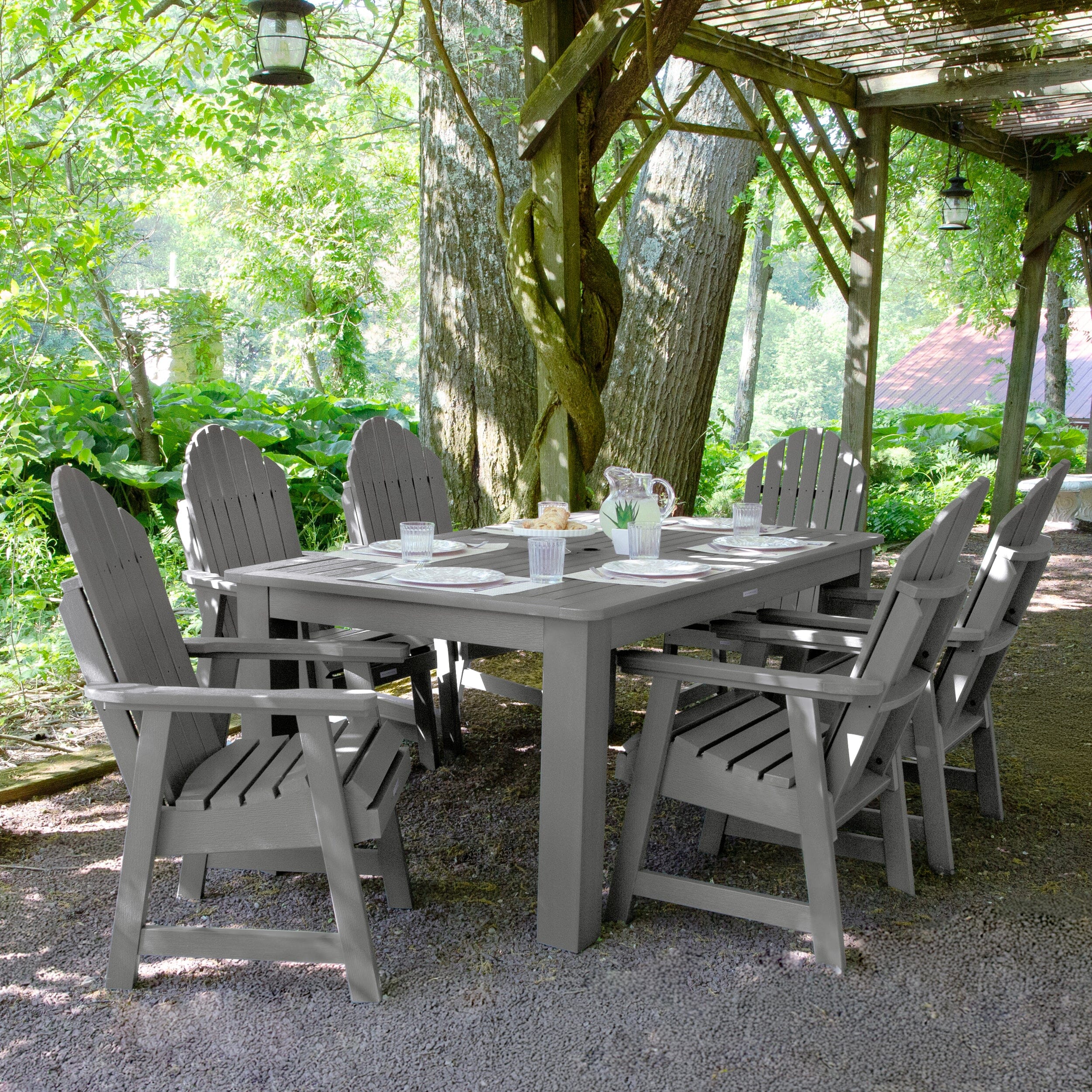 Hamilton 7pc Outdoor Dining Set 42in x 72in - Dining Height - Image 8