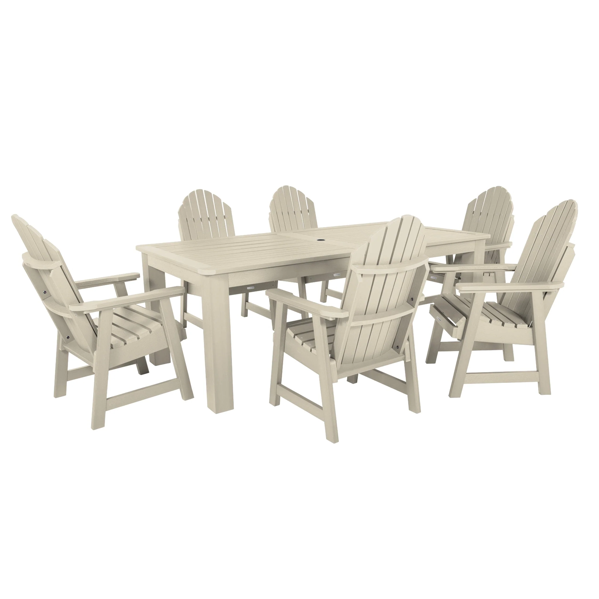 Hamilton 7pc Outdoor Dining Set 42in x 84in - Dining Height - Image 13