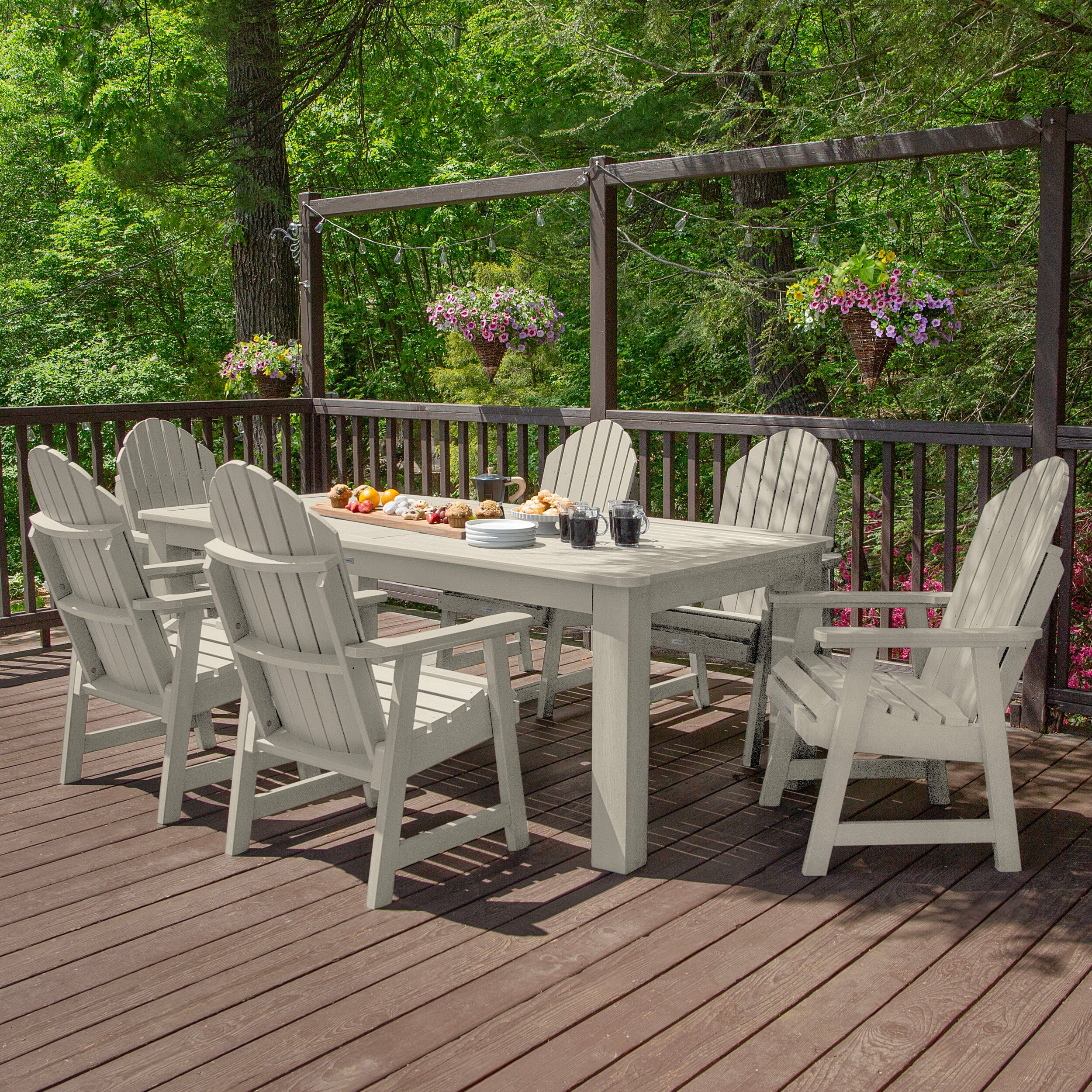 Hamilton 7pc Outdoor Dining Set 42in x 84in - Dining Height - Image 14