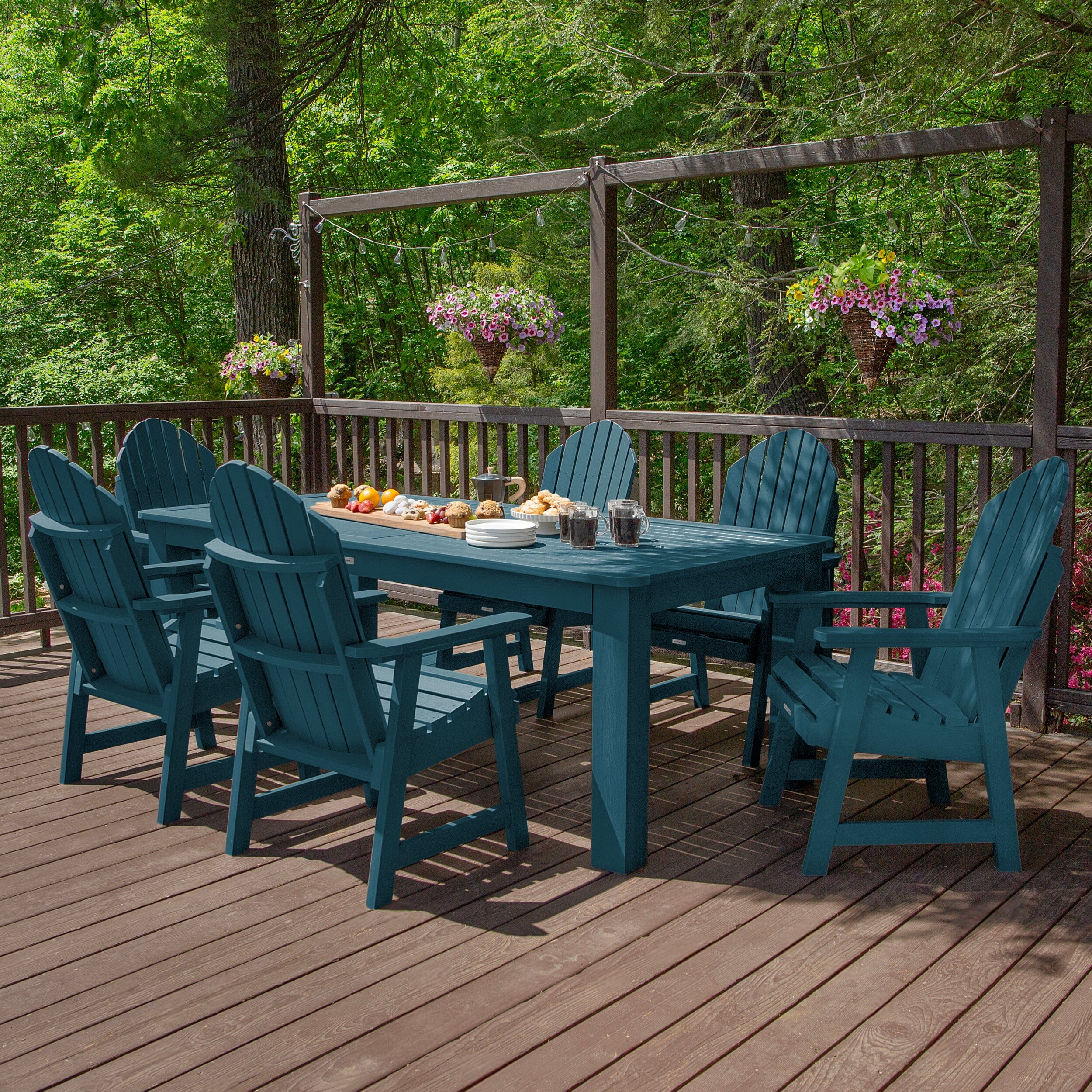 Hamilton 7pc Outdoor Dining Set 42in x 84in - Dining Height - Image 17