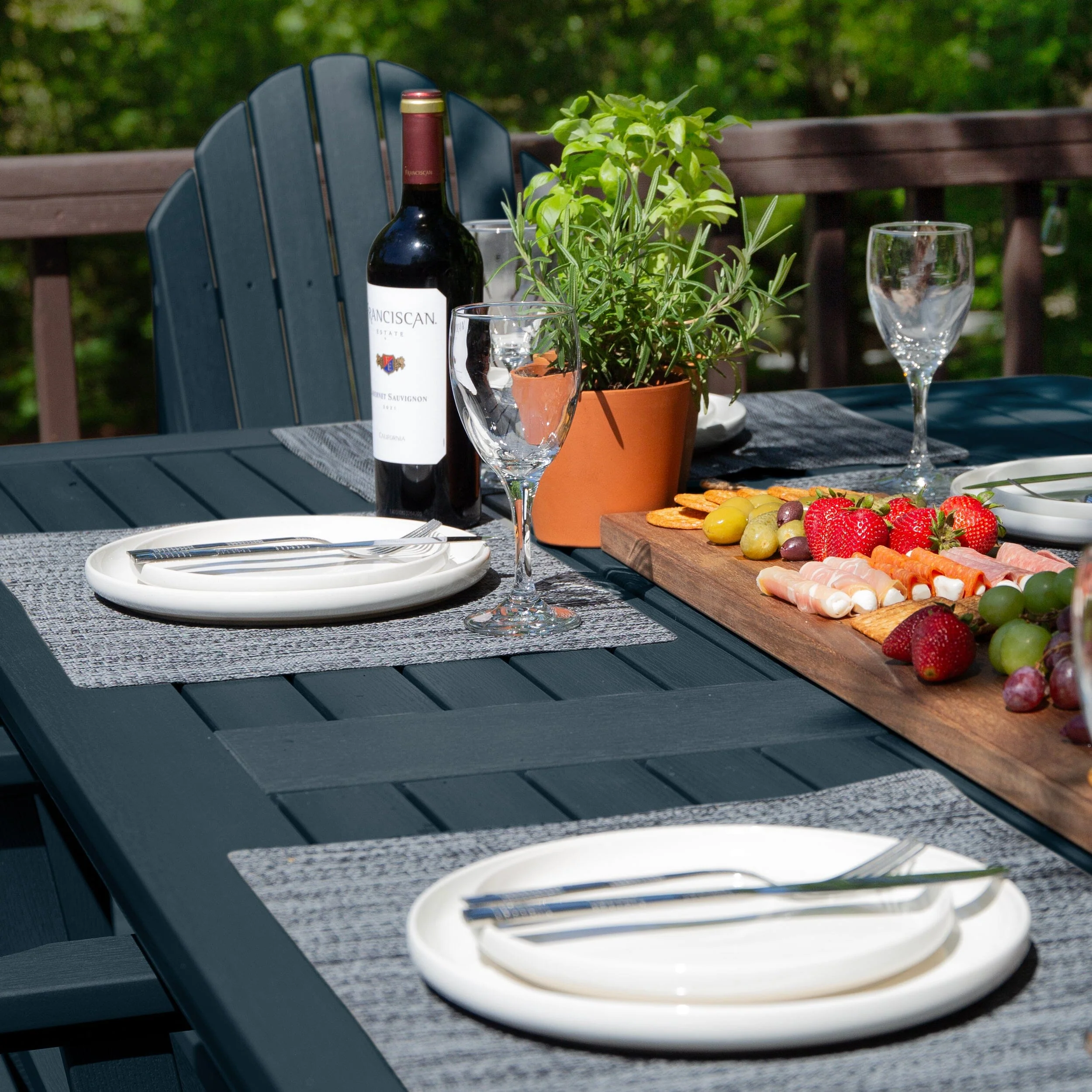 Hamilton 7pc Outdoor Dining Set 42in x 84in - Dining Height - Image 21
