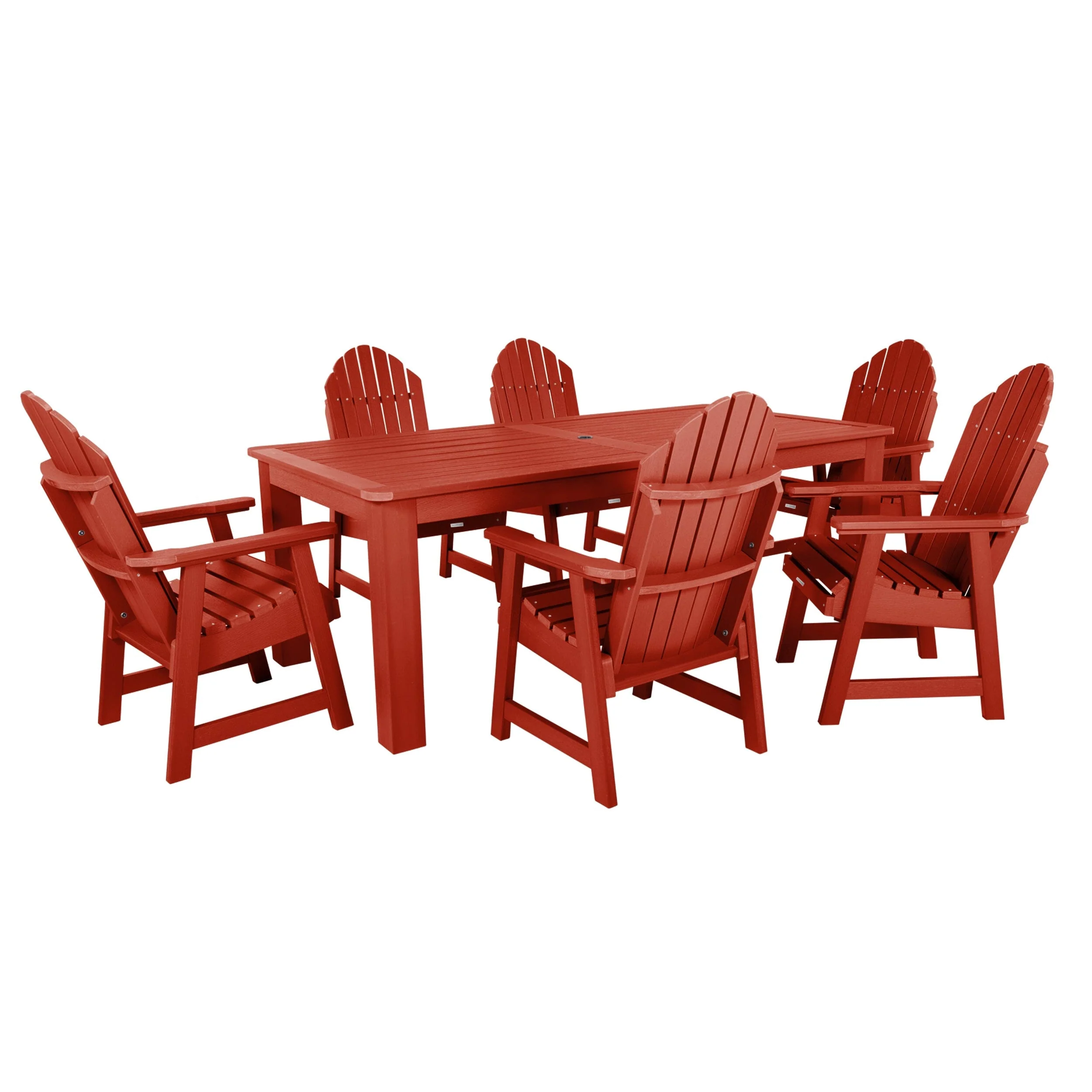 Hamilton 7pc Outdoor Dining Set 42in x 84in - Dining Height - Image 22