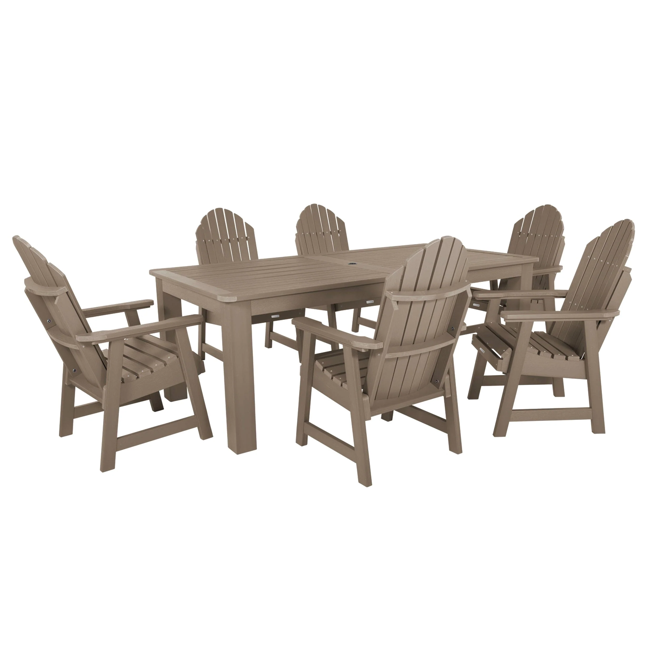 Hamilton 7pc Outdoor Dining Set 42in x 84in - Dining Height - Image 31