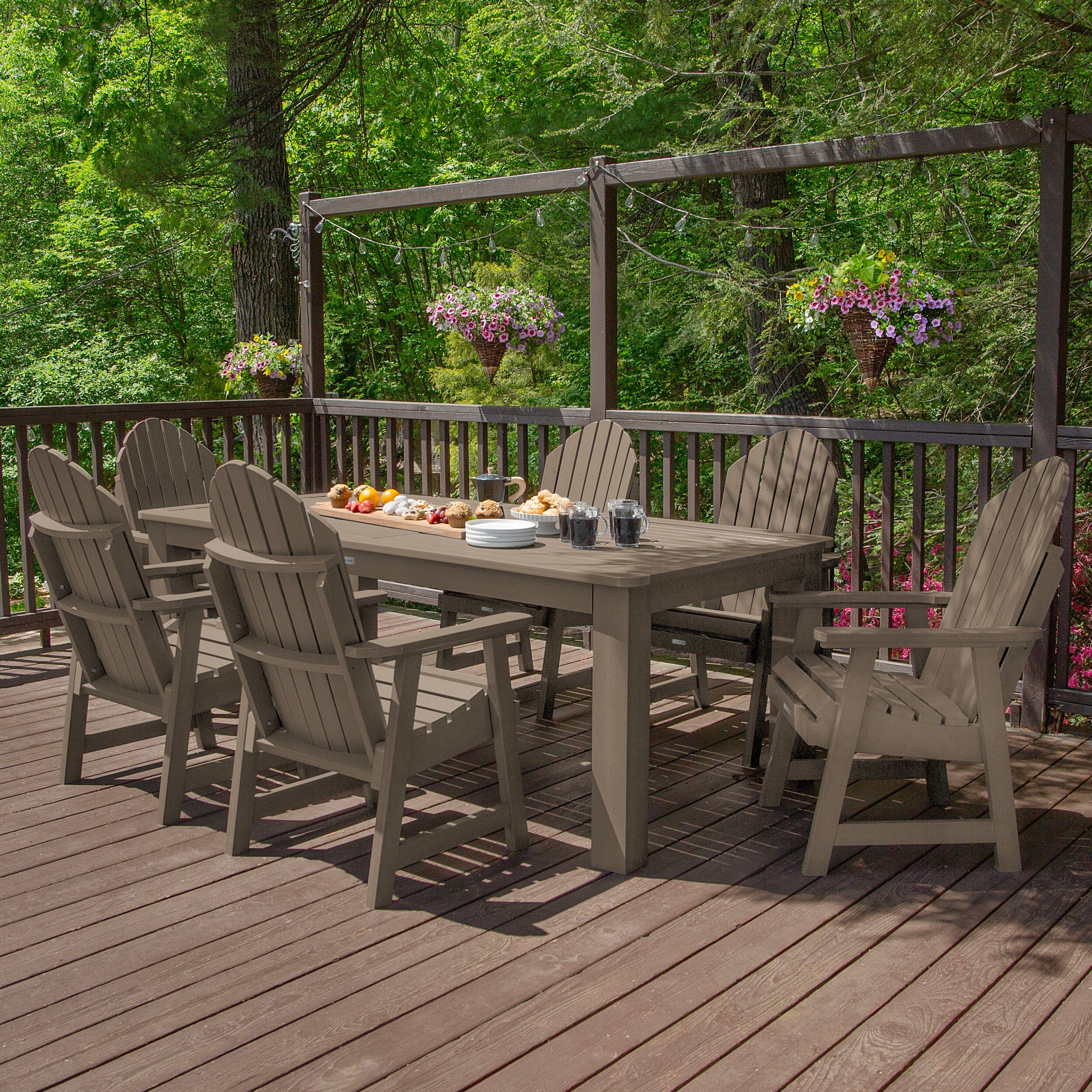 Hamilton 7pc Outdoor Dining Set 42in x 84in - Dining Height - Image 32