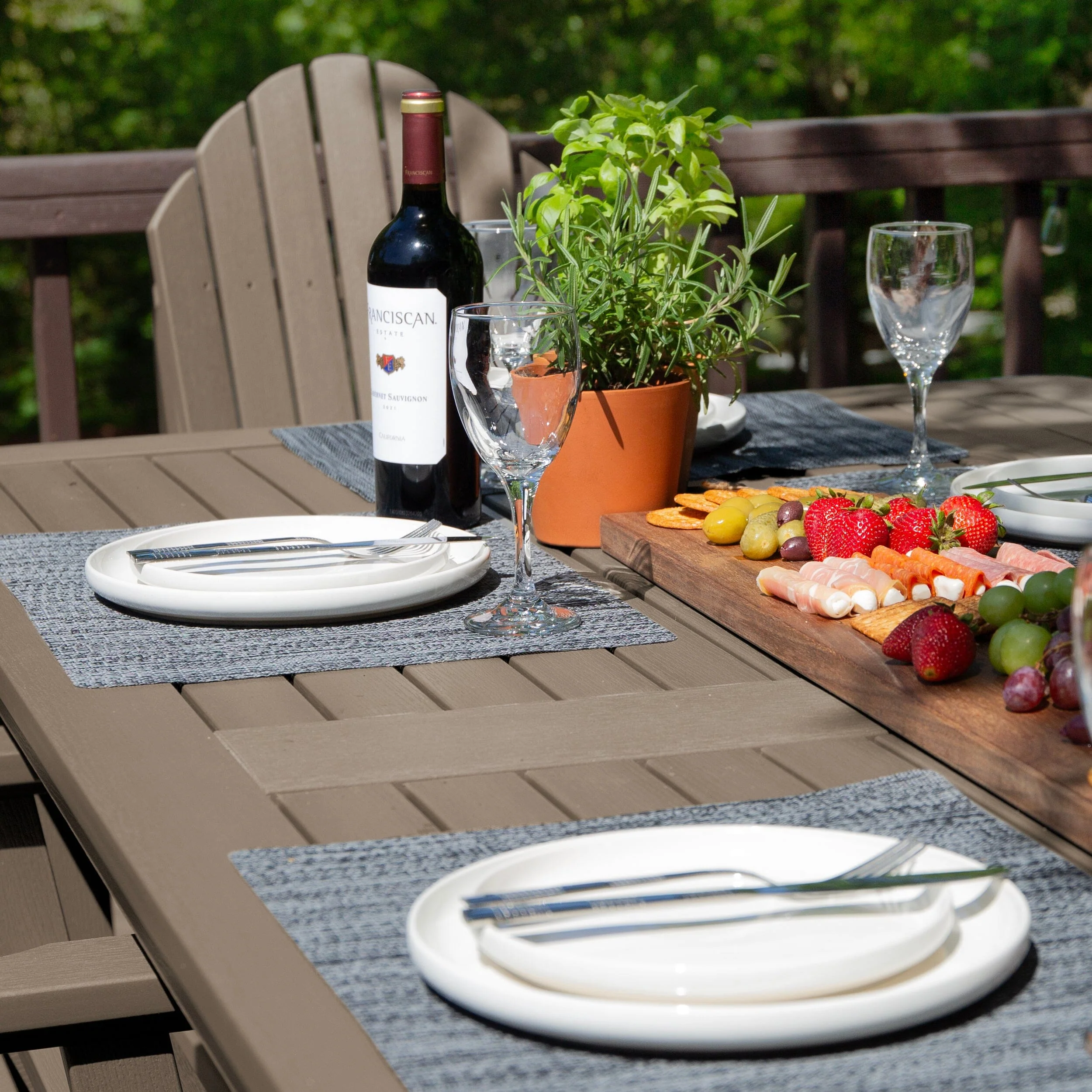 Hamilton 7pc Outdoor Dining Set 42in x 84in - Dining Height - Image 33