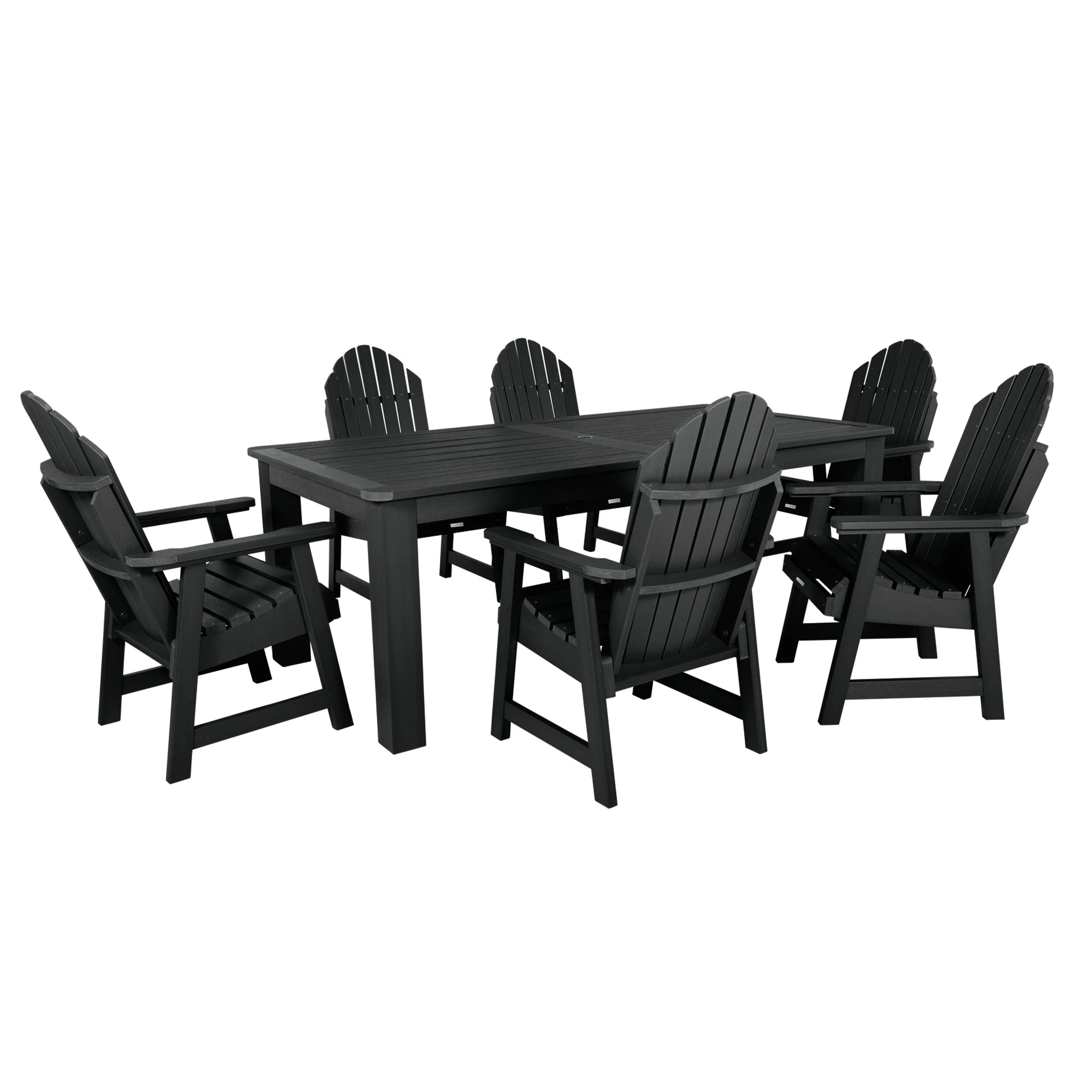 Hamilton 7pc Outdoor Dining Set 42in x 84in - Dining Height - Image 4