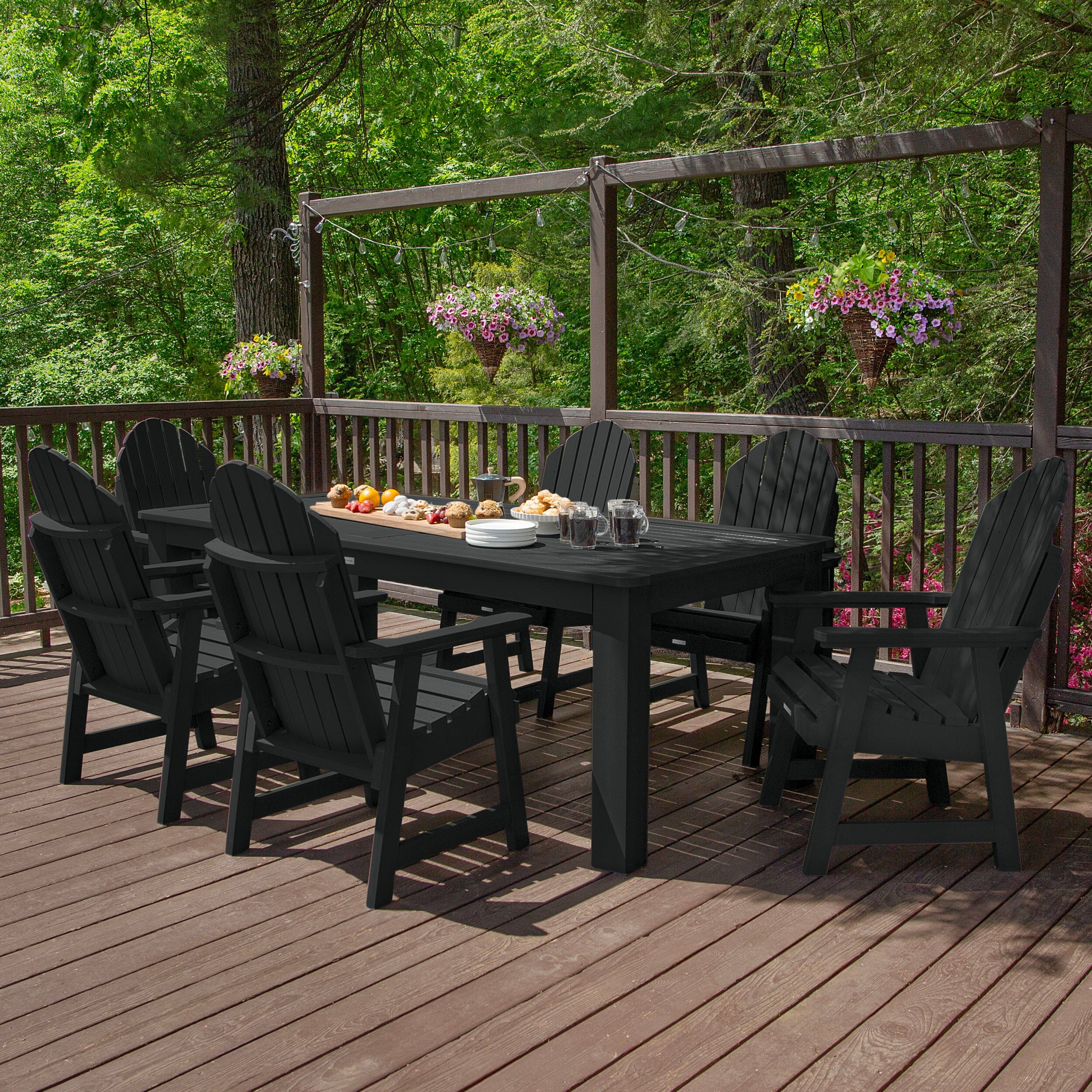 Hamilton 7pc Outdoor Dining Set 42in x 84in - Dining Height - Image 5