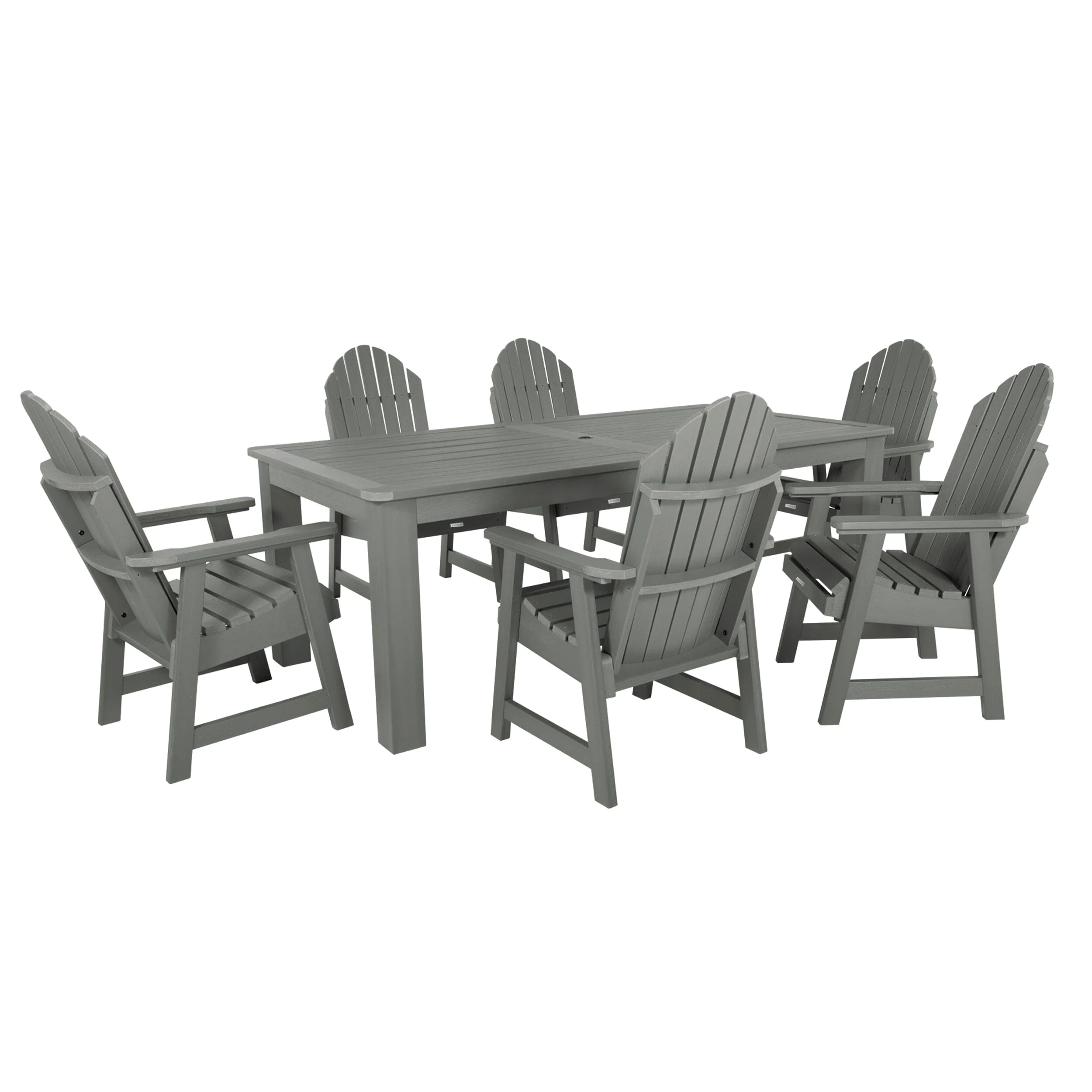 Hamilton 7pc Outdoor Dining Set 42in x 84in - Dining Height - Image 7