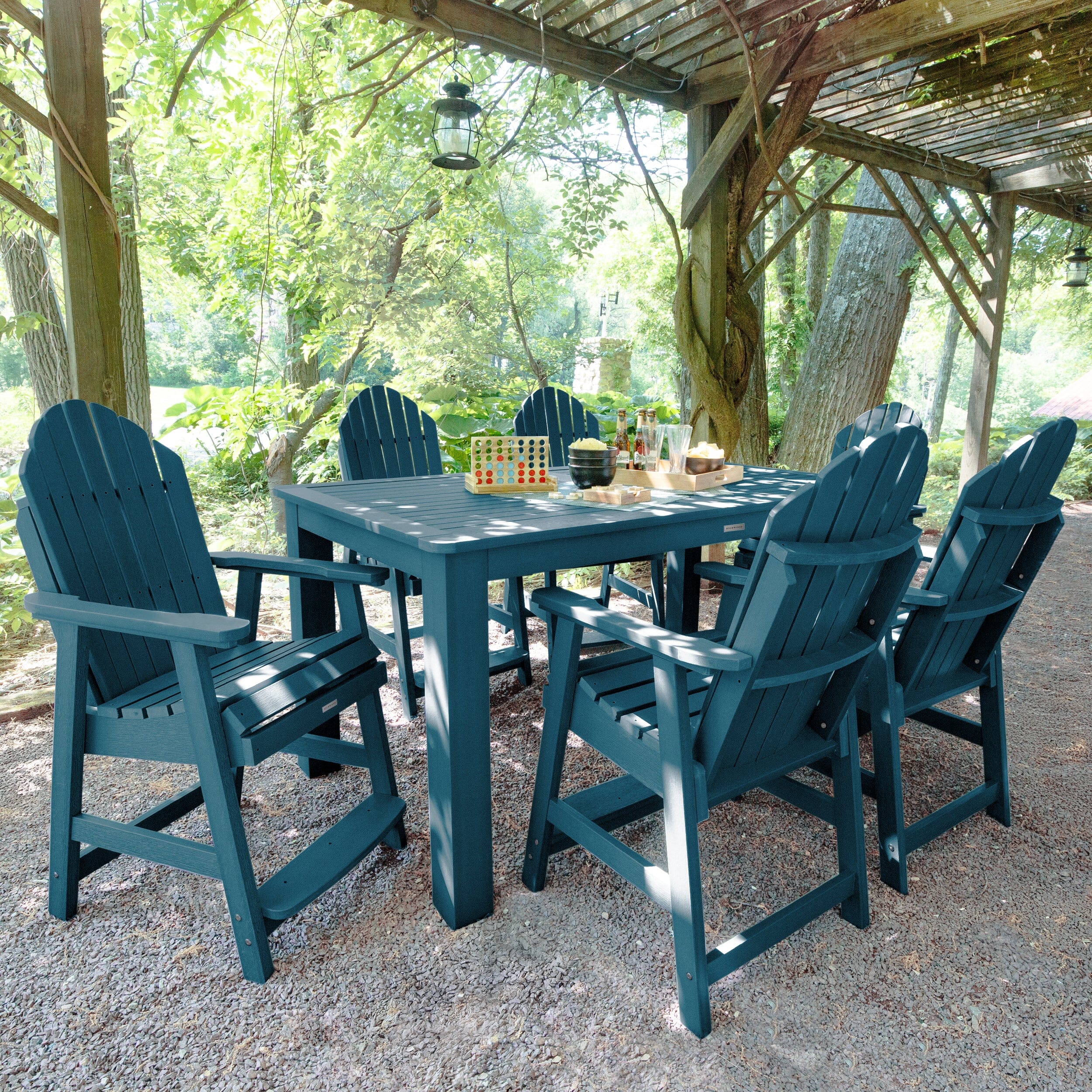 Hamilton 7pc Rectangular Outdoor Dining Set 42in x 72in - Counter Height - Image 12