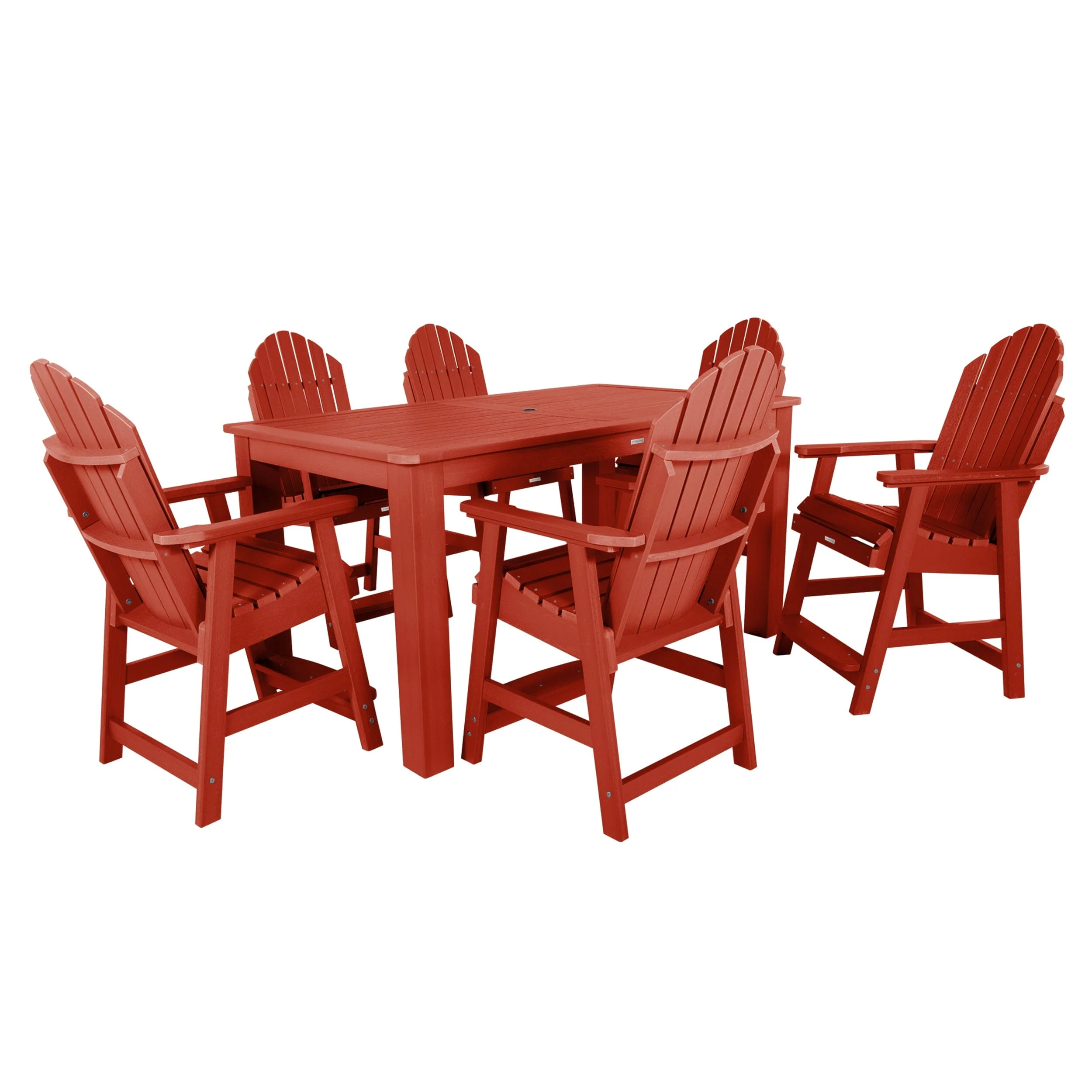 Hamilton 7pc Rectangular Outdoor Dining Set 42in x 72in - Counter Height - Image 15