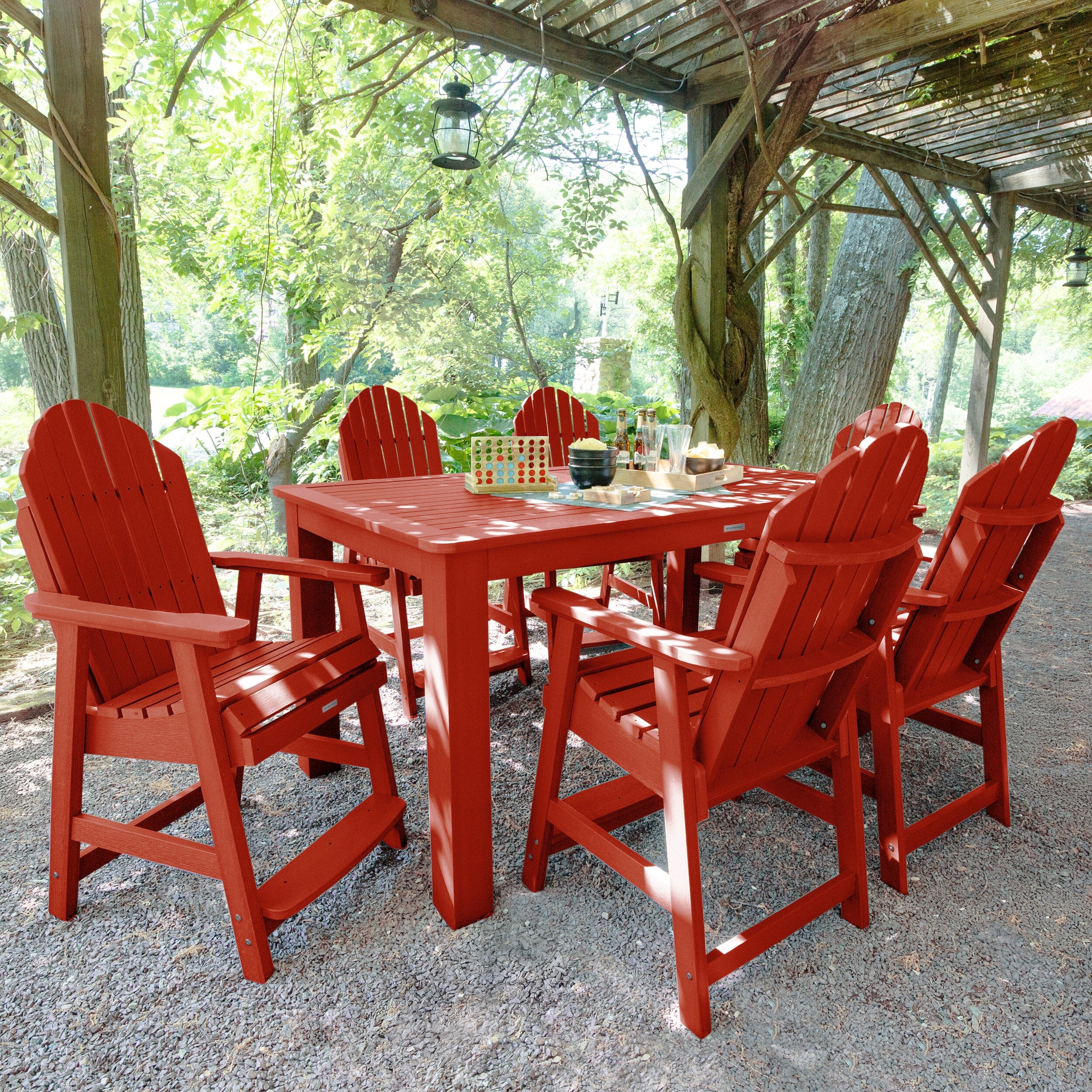 Hamilton 7pc Rectangular Outdoor Dining Set 42in x 72in - Counter Height - Image 16