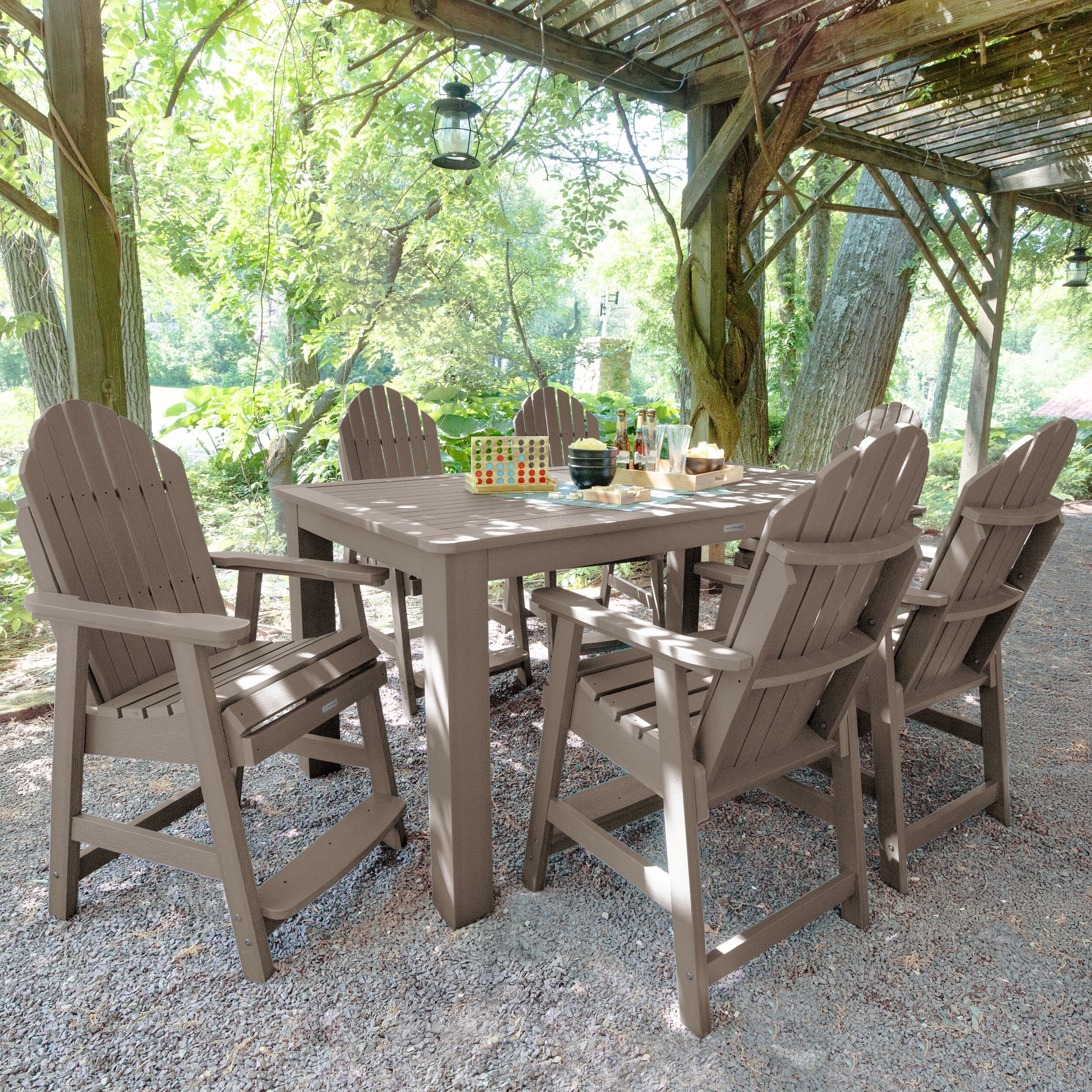 Hamilton 7pc Rectangular Outdoor Dining Set 42in x 72in - Counter Height - Image 22