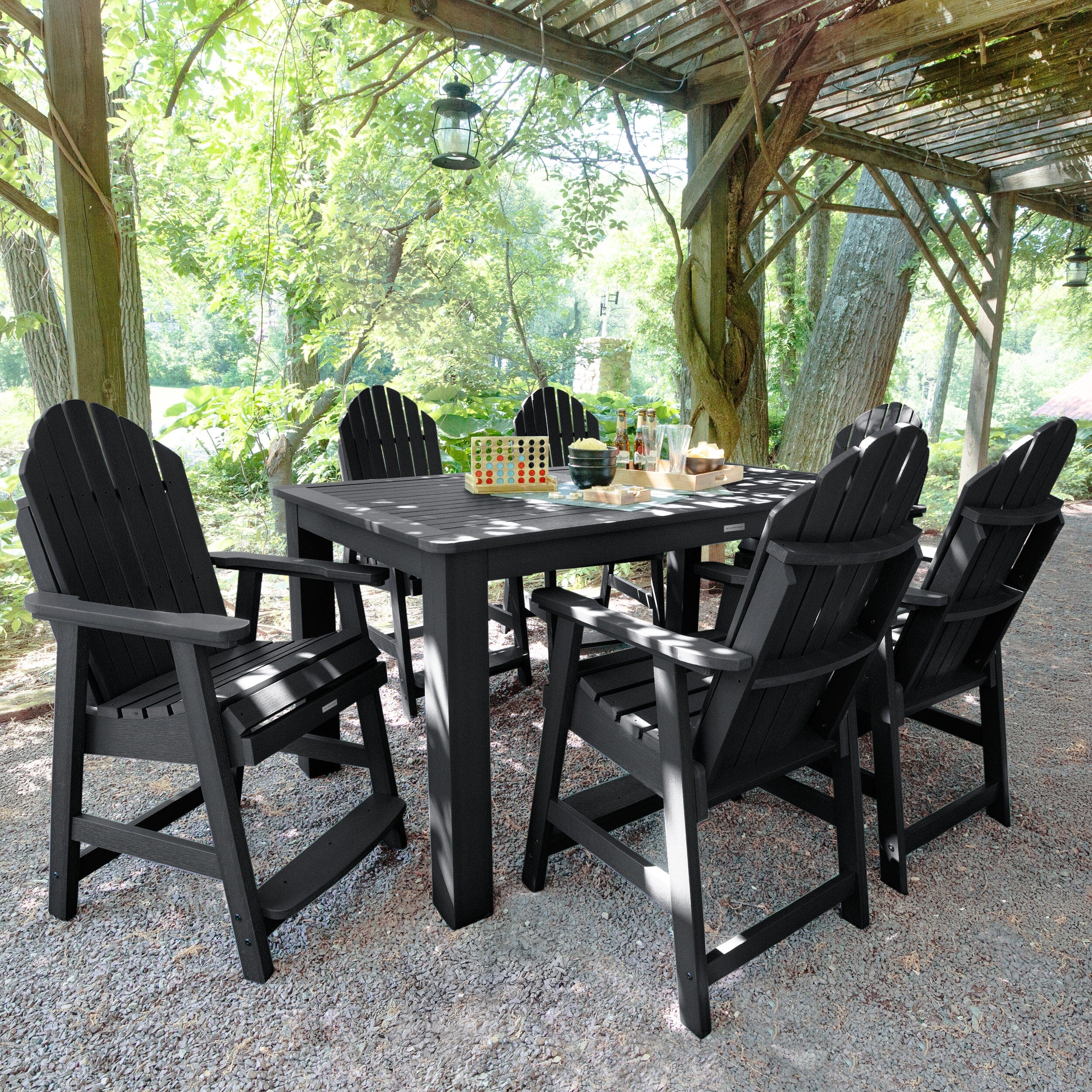 Hamilton 7pc Rectangular Outdoor Dining Set 42in x 72in - Counter Height - Image 4