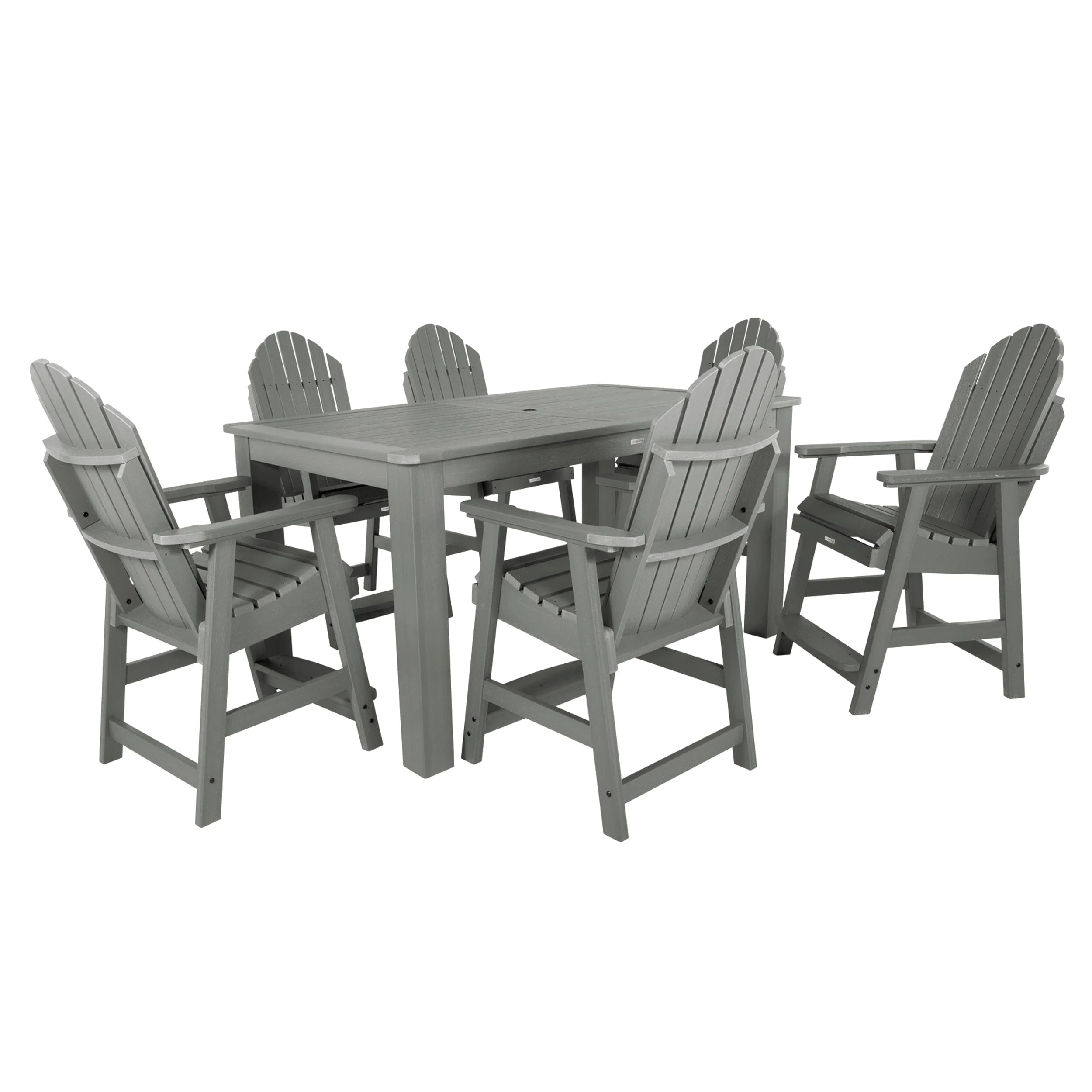 Hamilton 7pc Rectangular Outdoor Dining Set 42in x 72in - Counter Height - Image 5