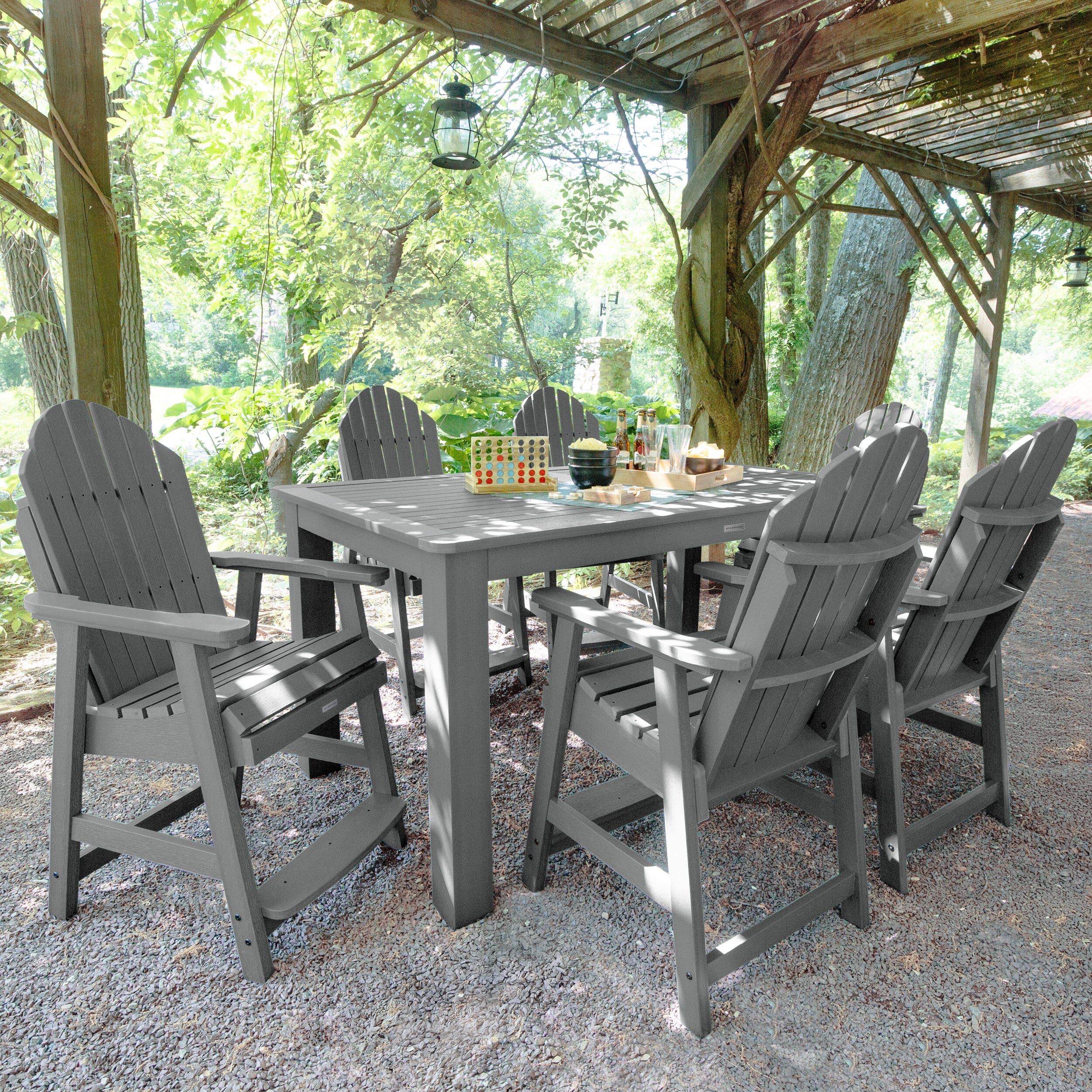 Hamilton 7pc Rectangular Outdoor Dining Set 42in x 72in - Counter Height - Image 6