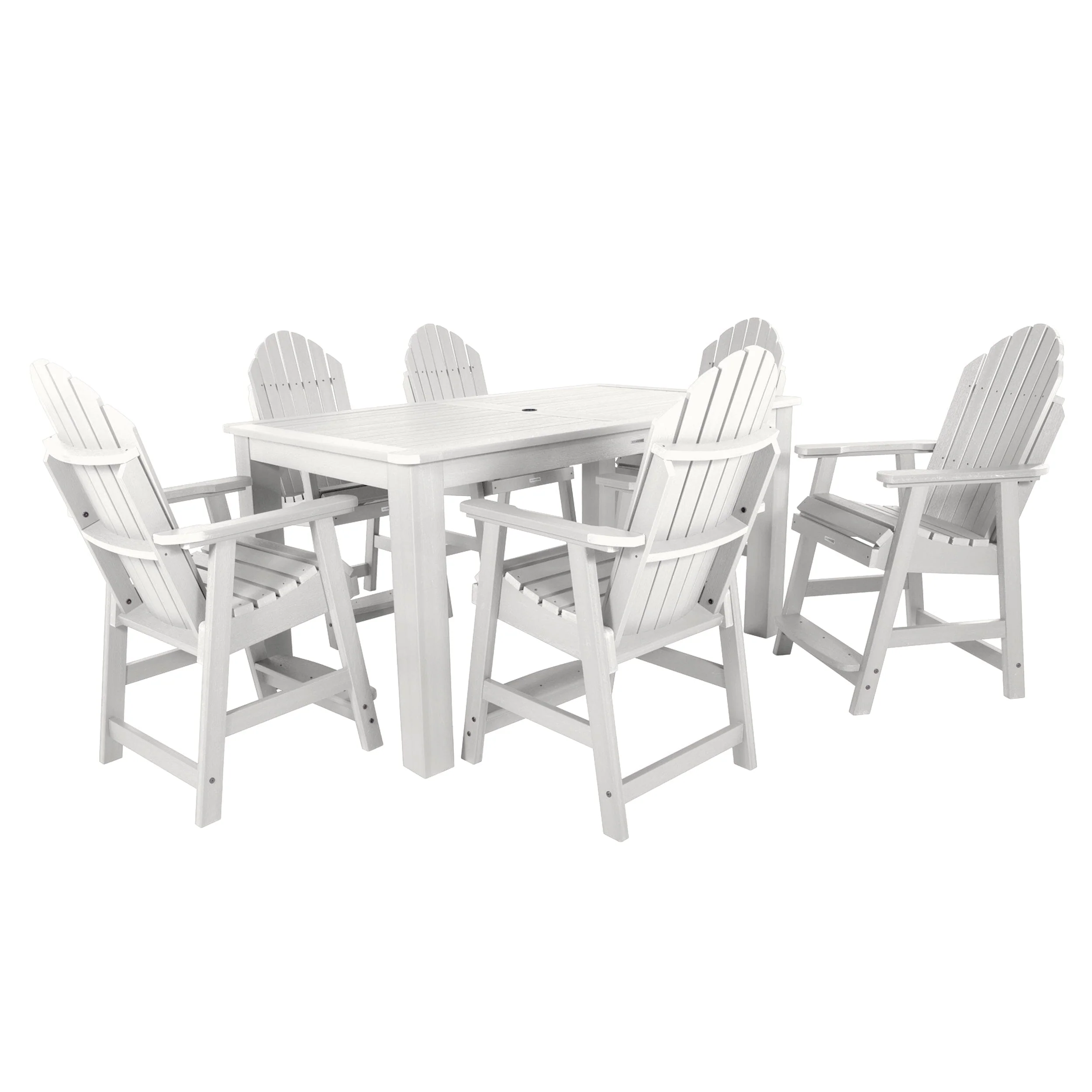 Hamilton 7pc Rectangular Outdoor Dining Set 42in x 72in - Counter Height - Image 7