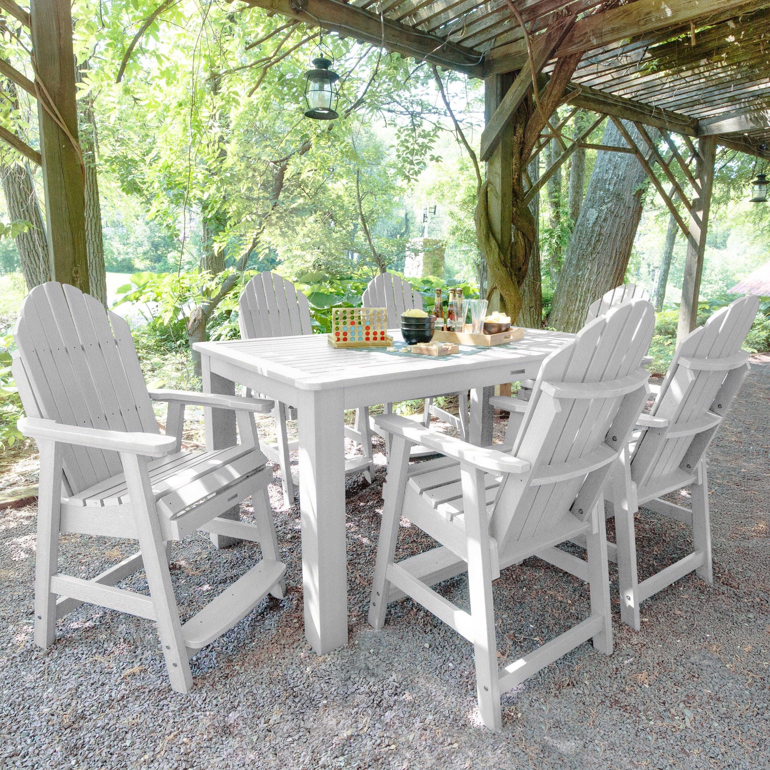 Hamilton 7pc Rectangular Outdoor Dining Set 42in x 72in - Counter Height - Image 8