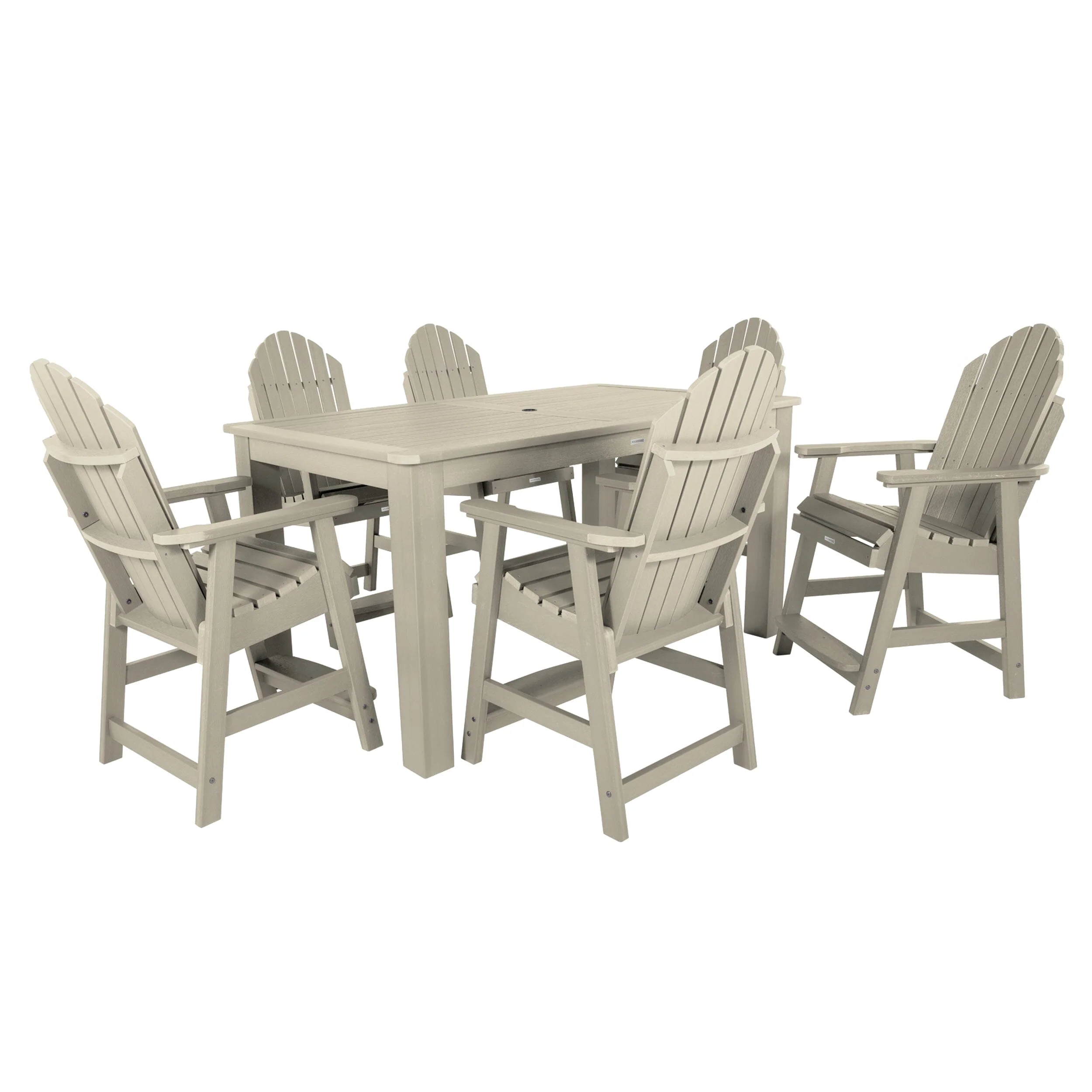 Hamilton 7pc Rectangular Outdoor Dining Set 42in x 72in - Counter Height - Image 9
