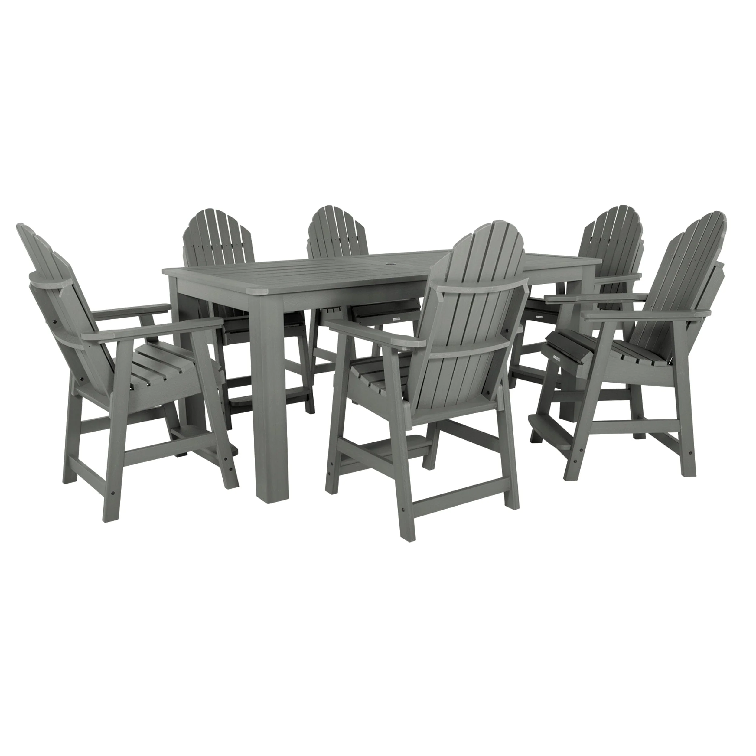 Hamilton 7pc Outdoor Dining Set 42in x 84in - Counter Height - Image 11