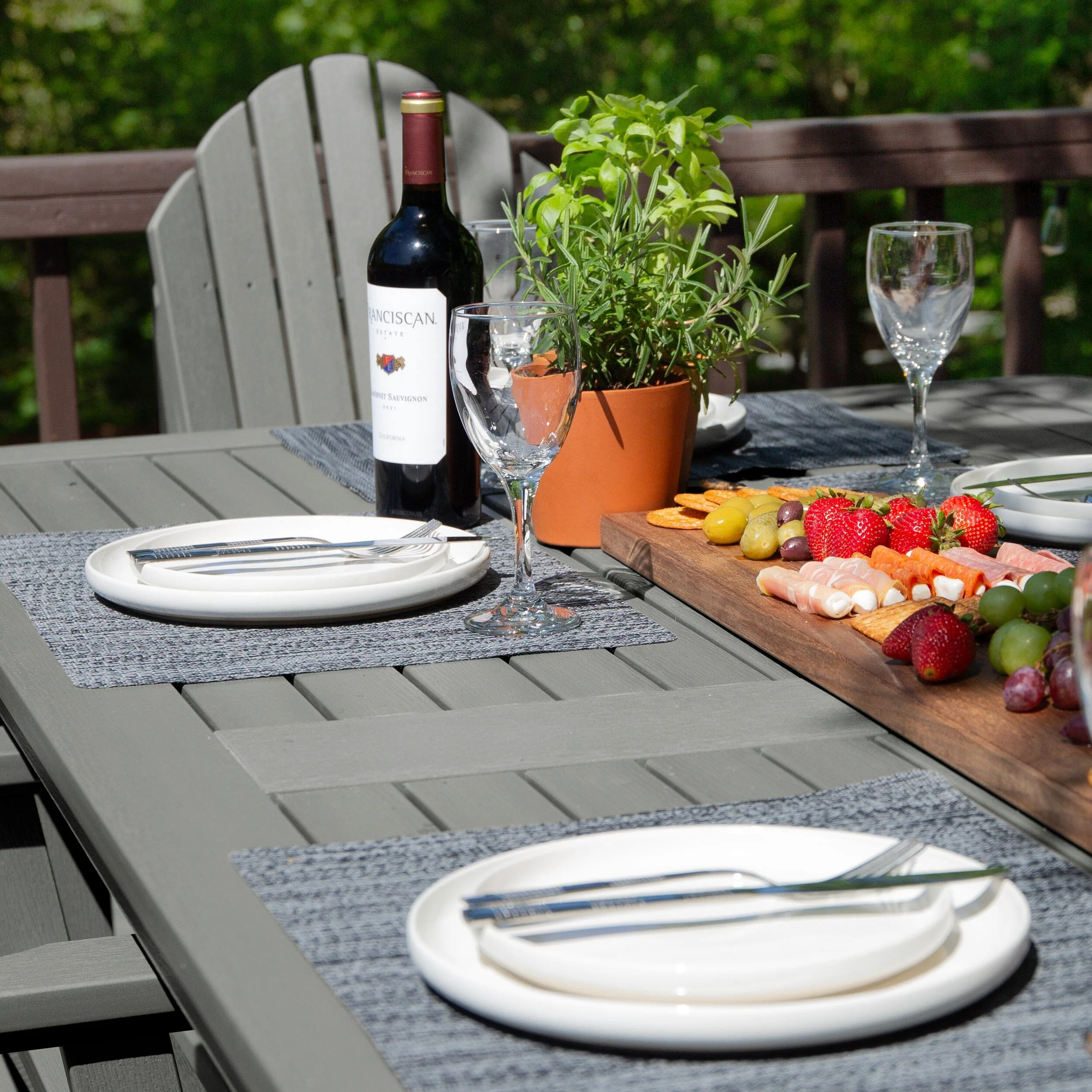 Hamilton 7pc Outdoor Dining Set 42in x 84in - Counter Height - Image 13