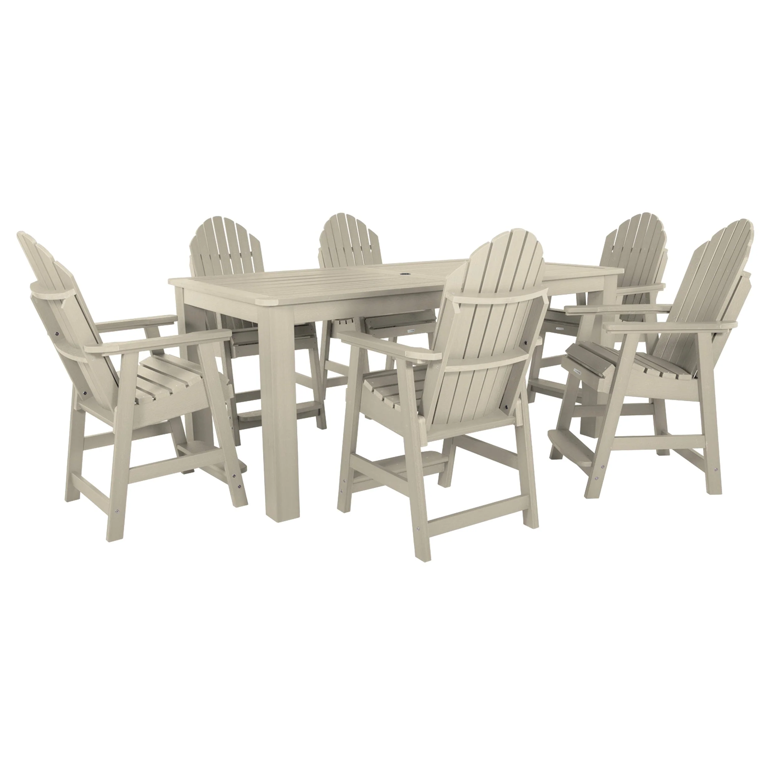 Hamilton 7pc Outdoor Dining Set 42in x 84in - Counter Height - Image 14