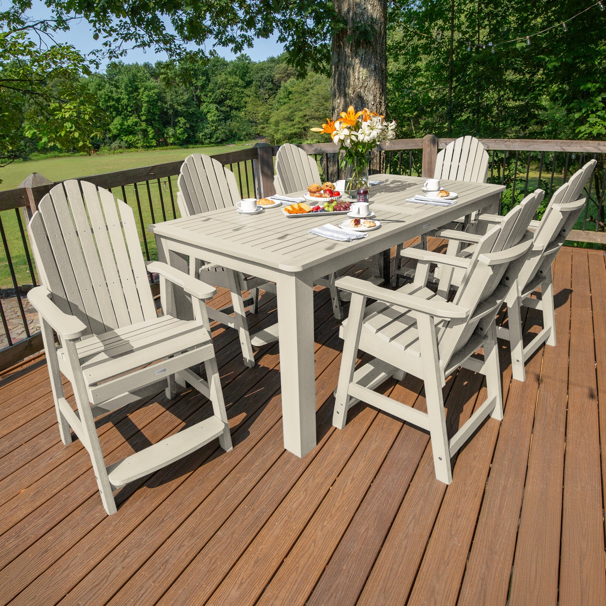 Hamilton 7pc Outdoor Dining Set 42in x 84in - Counter Height - Image 15