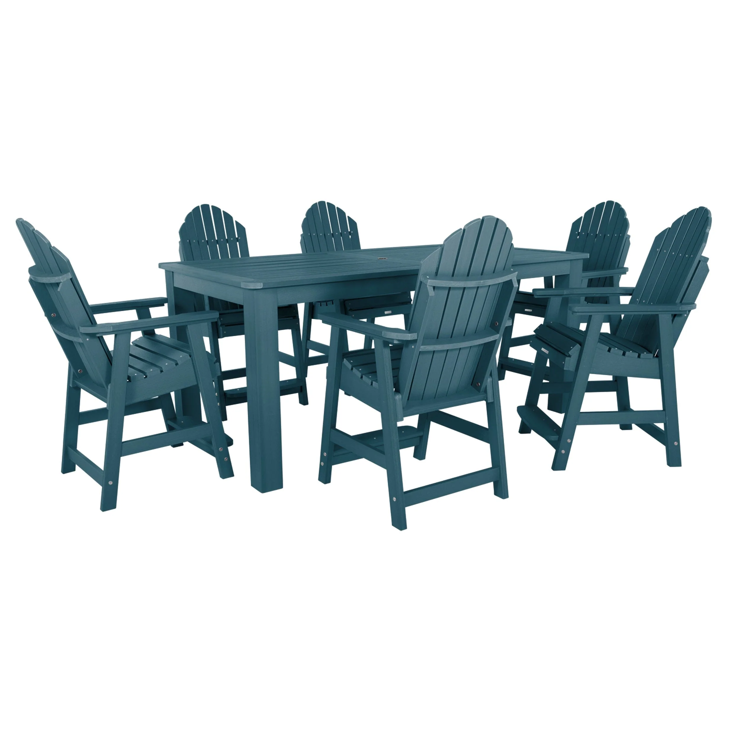 Hamilton 7pc Outdoor Dining Set 42in x 84in - Counter Height - Image 17