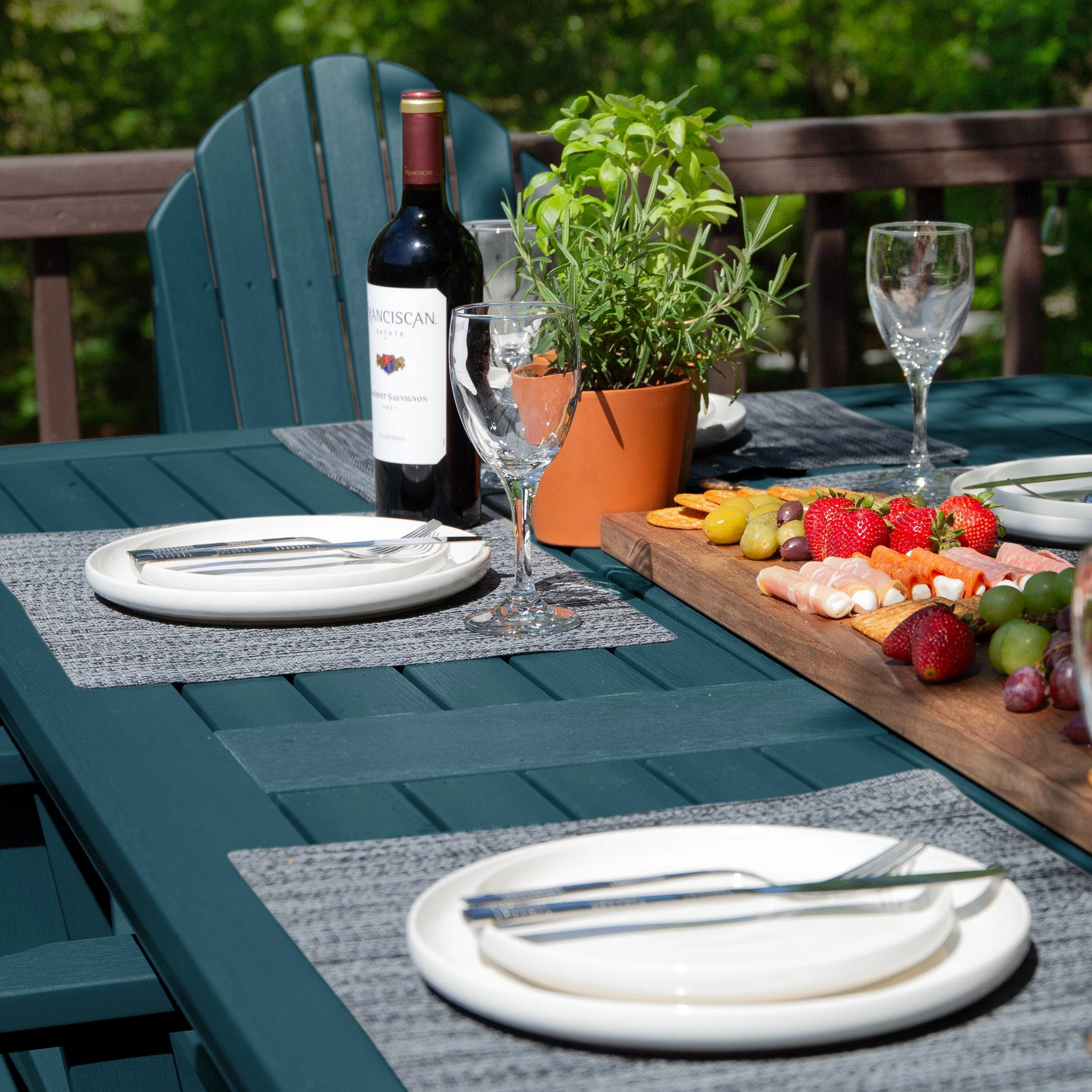 Hamilton 7pc Outdoor Dining Set 42in x 84in - Counter Height - Image 19