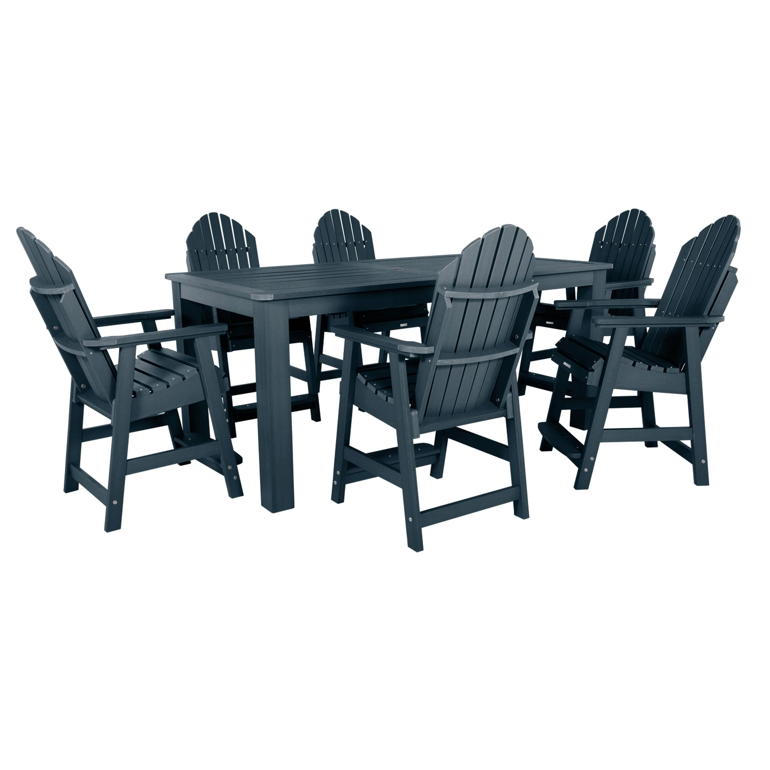 Hamilton 7pc Outdoor Dining Set 42in x 84in - Counter Height - Image 20