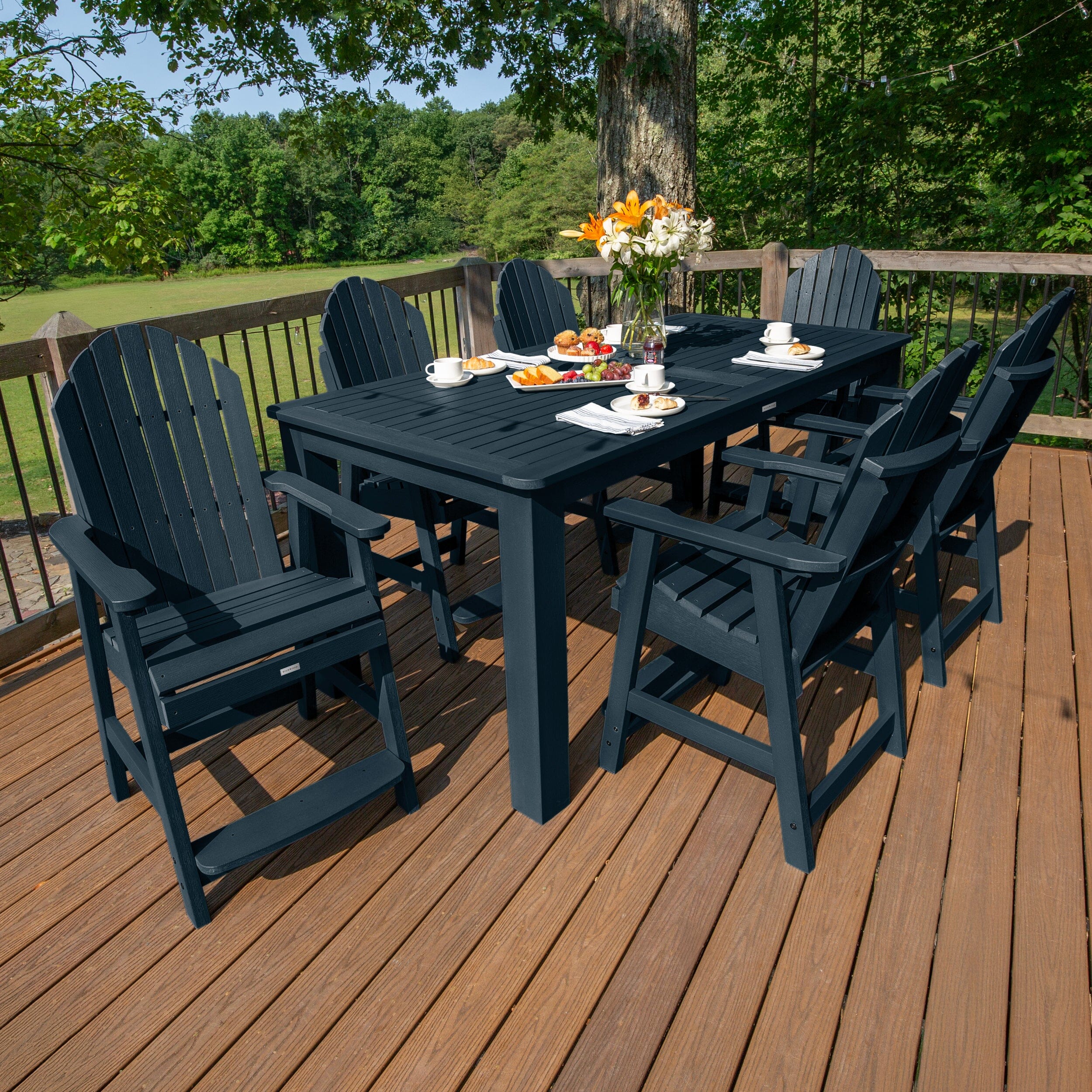 Hamilton 7pc Outdoor Dining Set 42in x 84in - Counter Height - Image 21