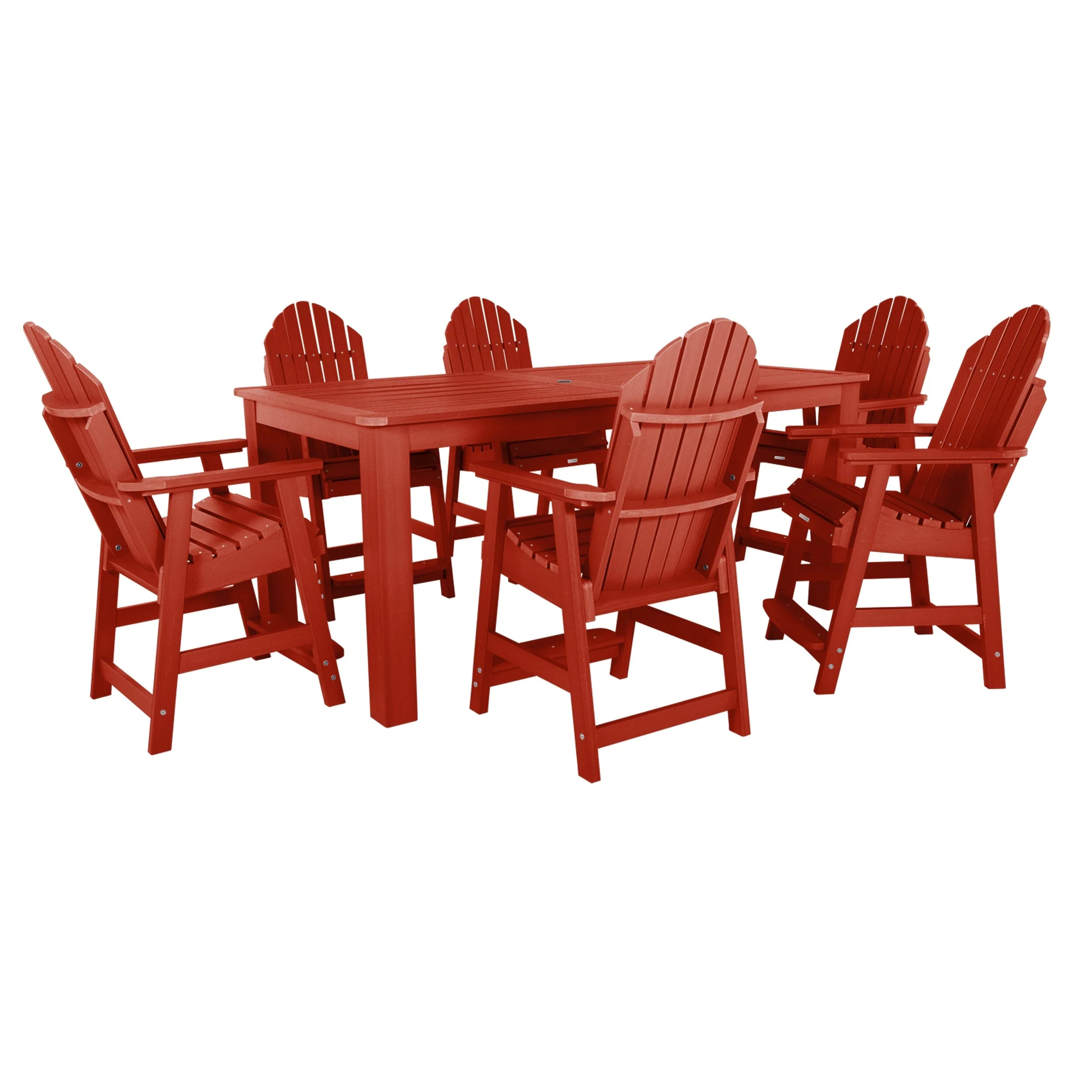 Hamilton 7pc Outdoor Dining Set 42in x 84in - Counter Height - Image 23