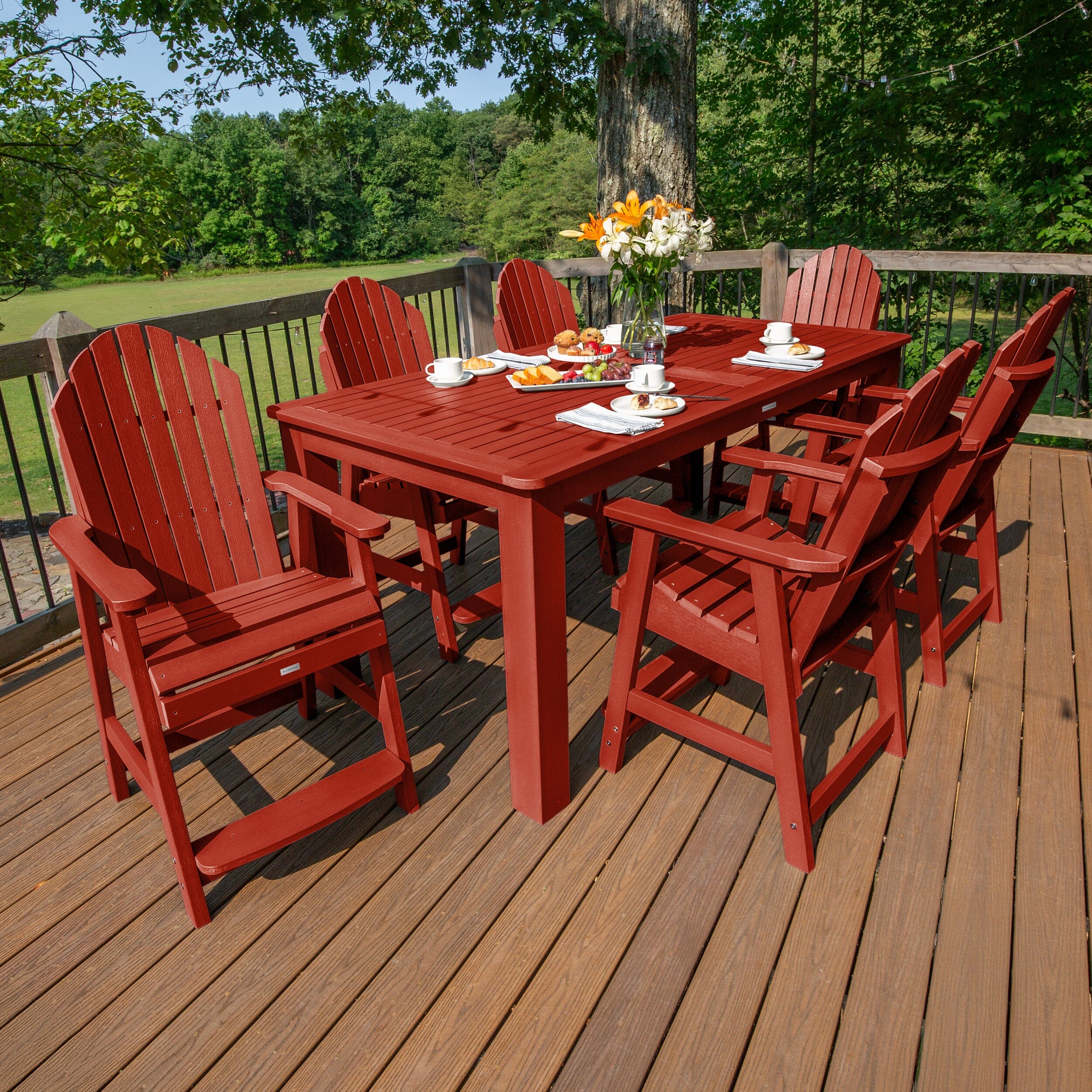 Hamilton 7pc Outdoor Dining Set 42in x 84in - Counter Height - Image 24