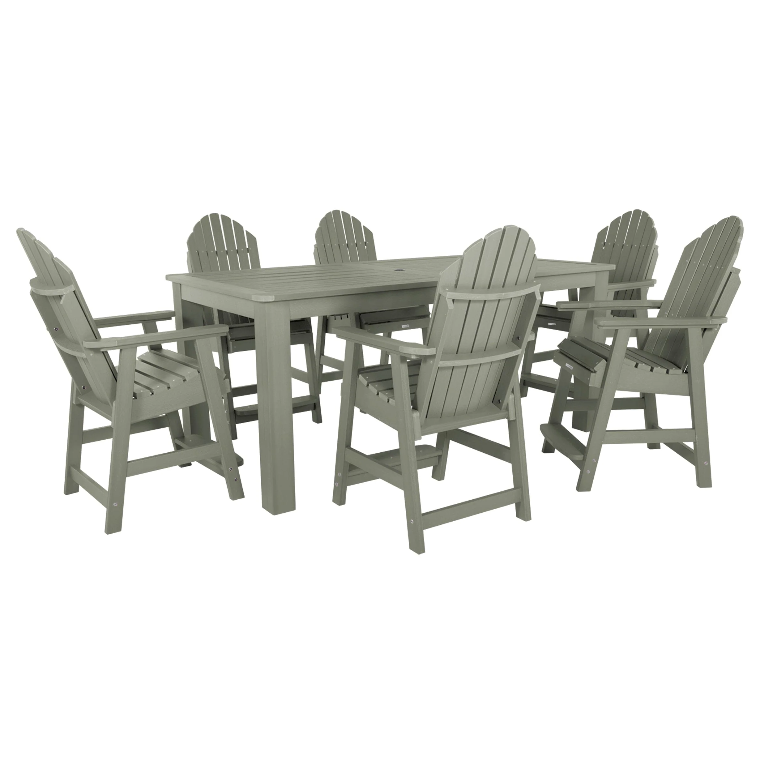 Hamilton 7pc Outdoor Dining Set 42in x 84in - Counter Height - Image 26