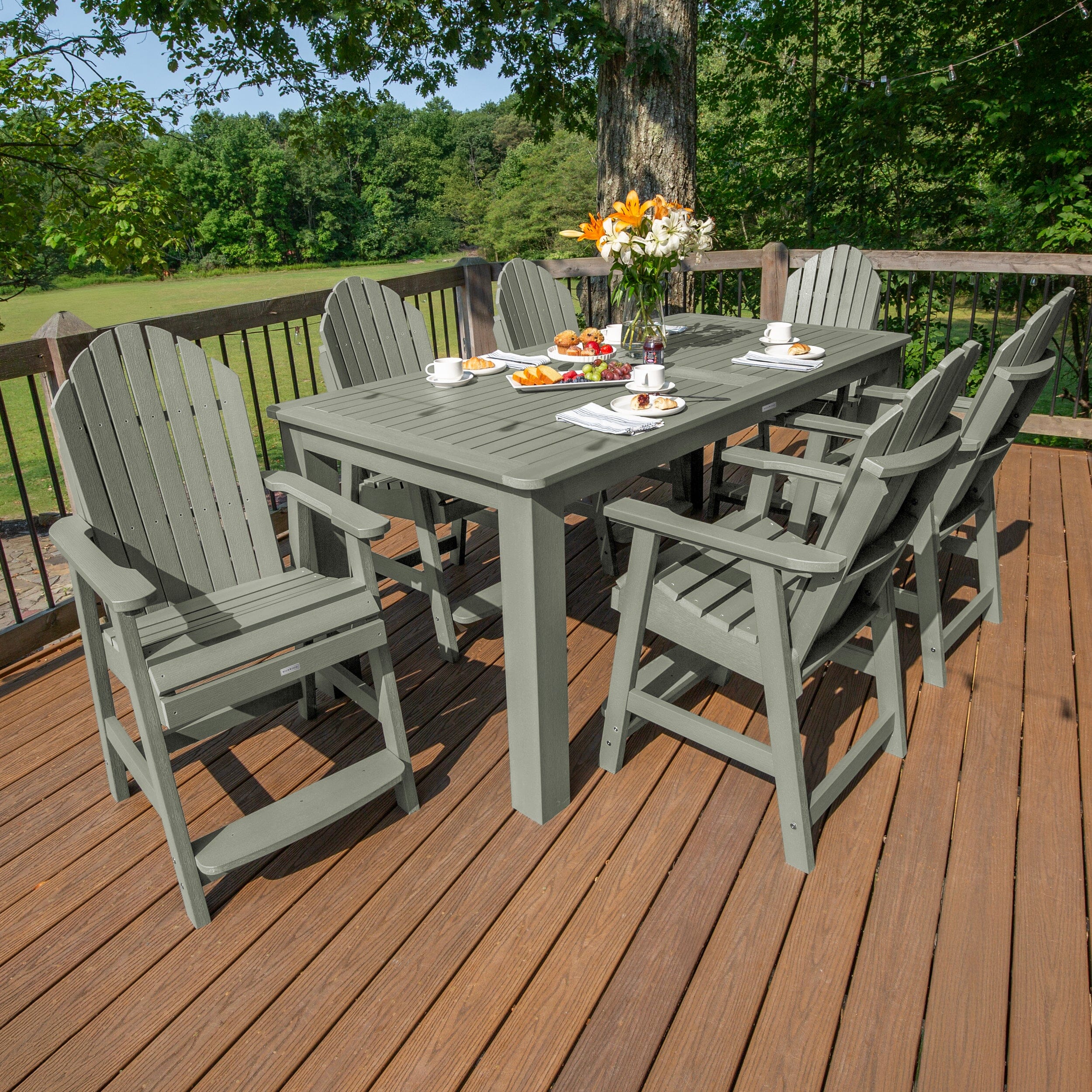 Hamilton 7pc Outdoor Dining Set 42in x 84in - Counter Height - Image 27