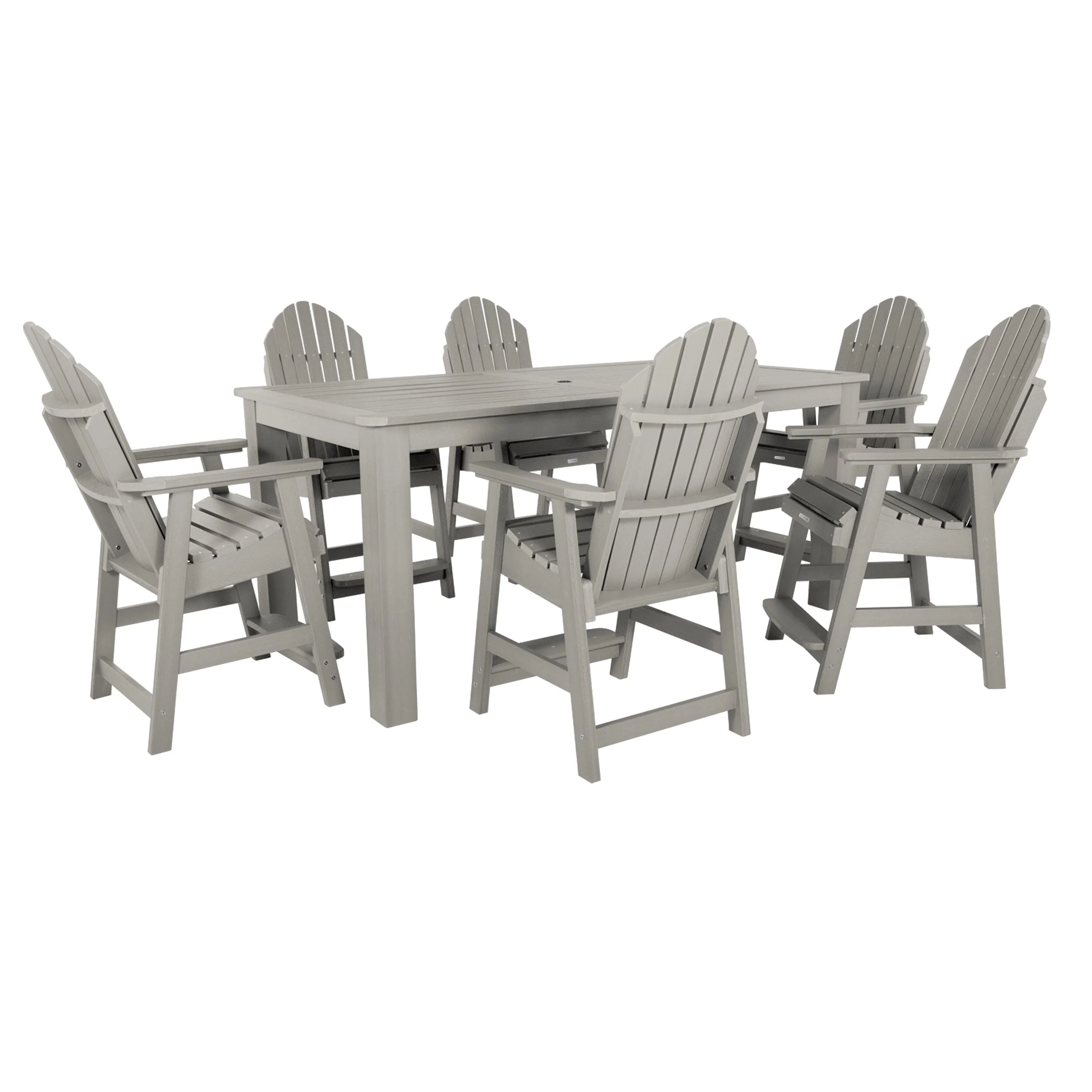 Hamilton 7pc Outdoor Dining Set 42in x 84in - Counter Height - Image 29