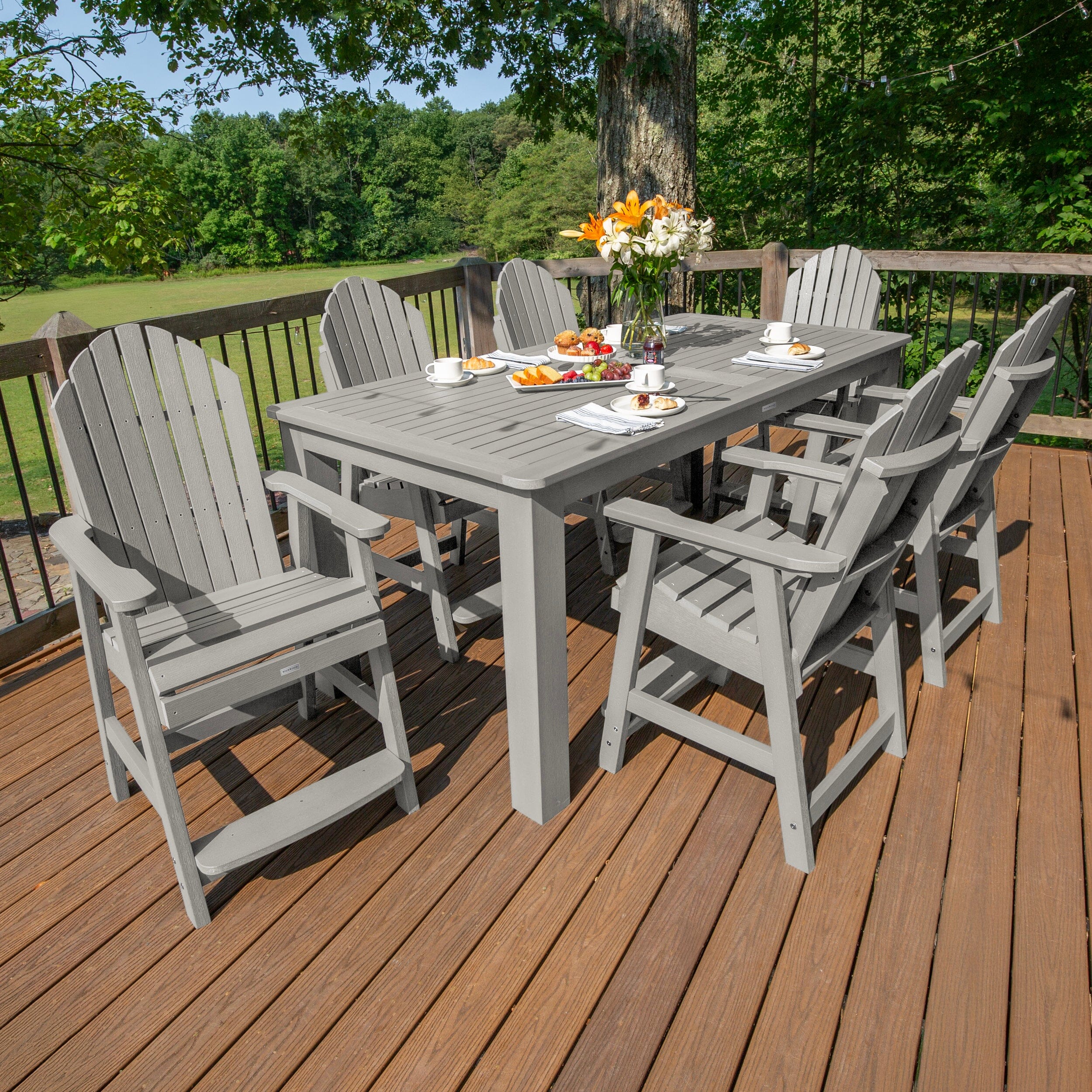 Hamilton 7pc Outdoor Dining Set 42in x 84in - Counter Height - Image 30