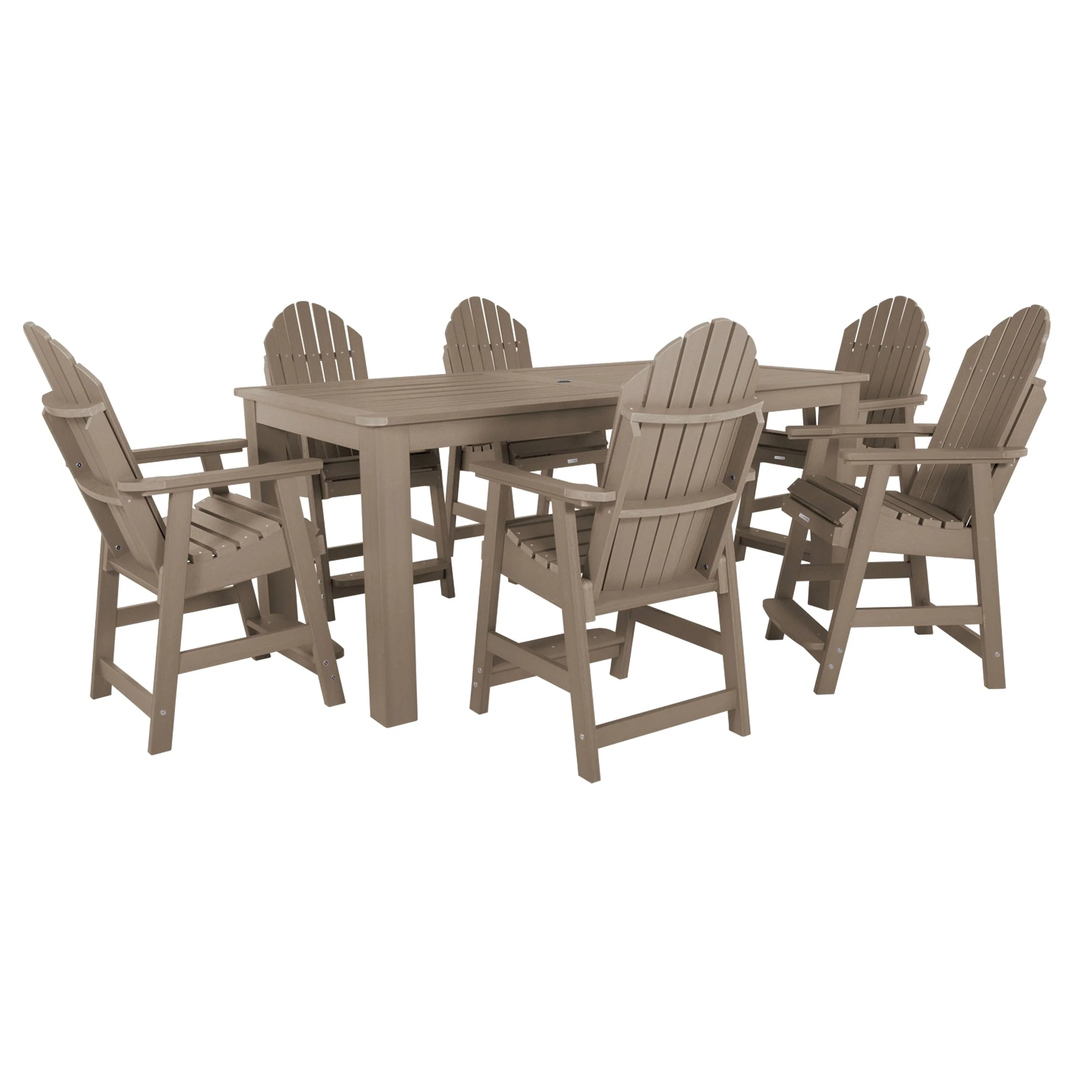 Hamilton 7pc Outdoor Dining Set 42in x 84in - Counter Height - Image 32