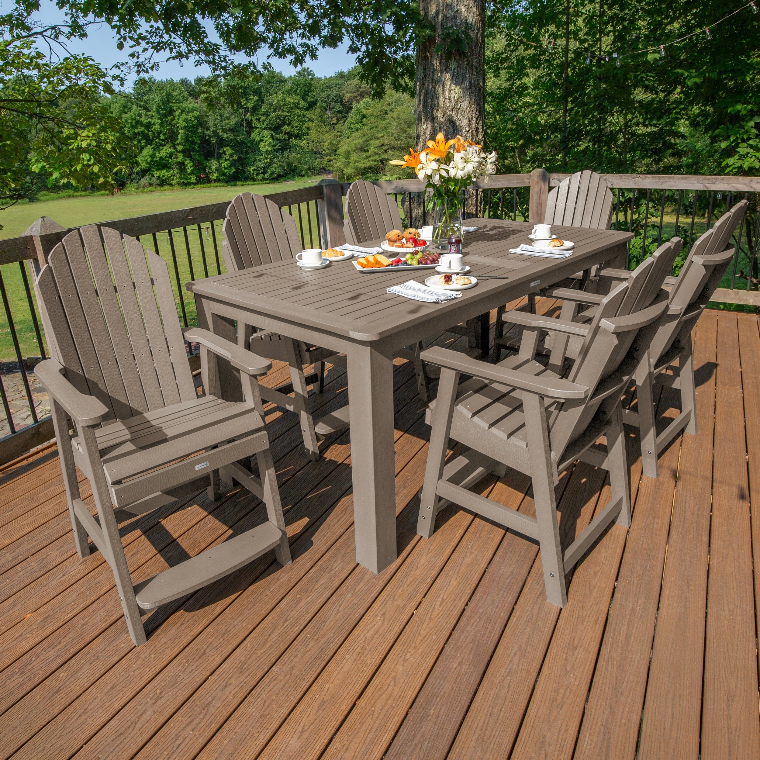 Hamilton 7pc Outdoor Dining Set 42in x 84in - Counter Height - Image 33