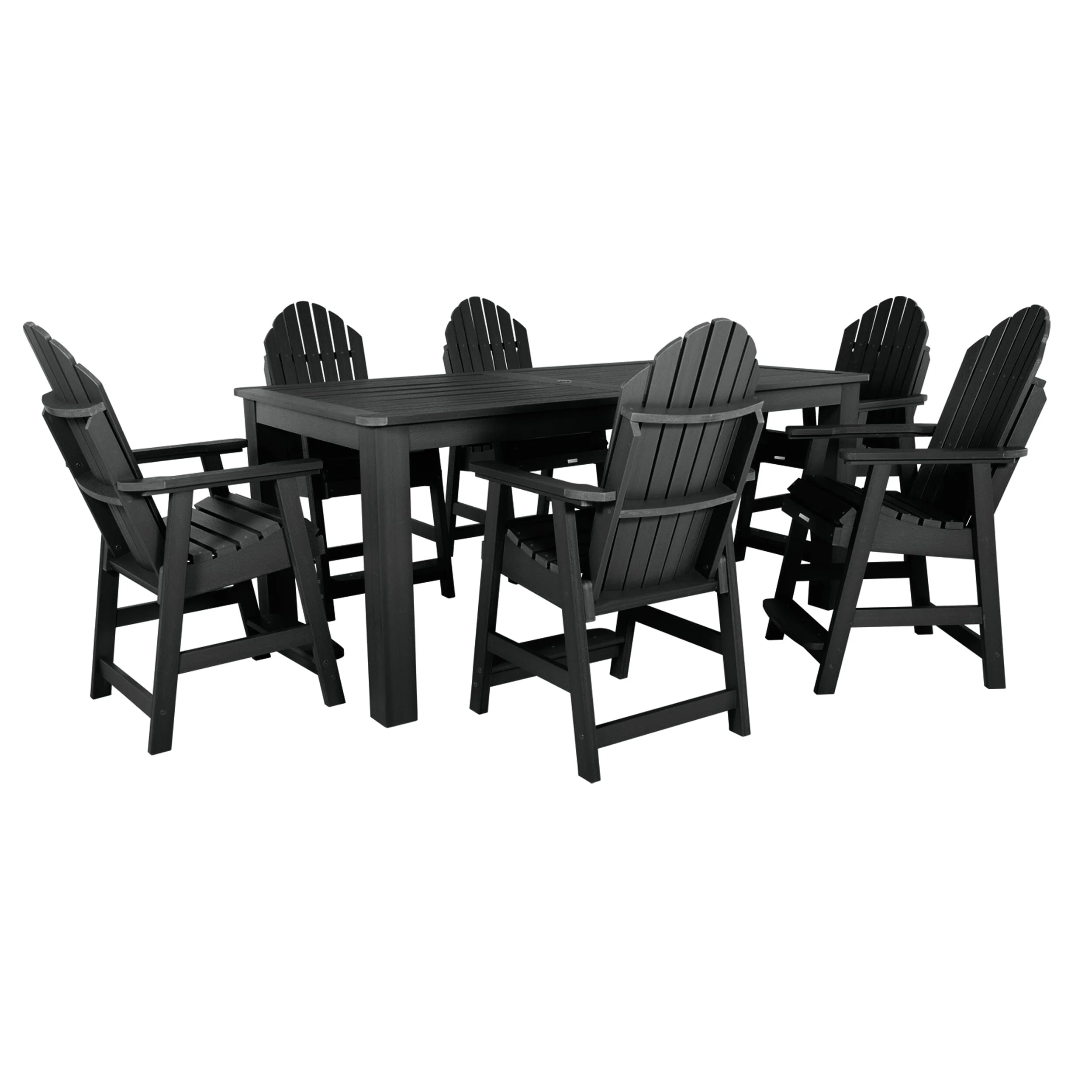 Hamilton 7pc Outdoor Dining Set 42in x 84in - Counter Height - Image 5