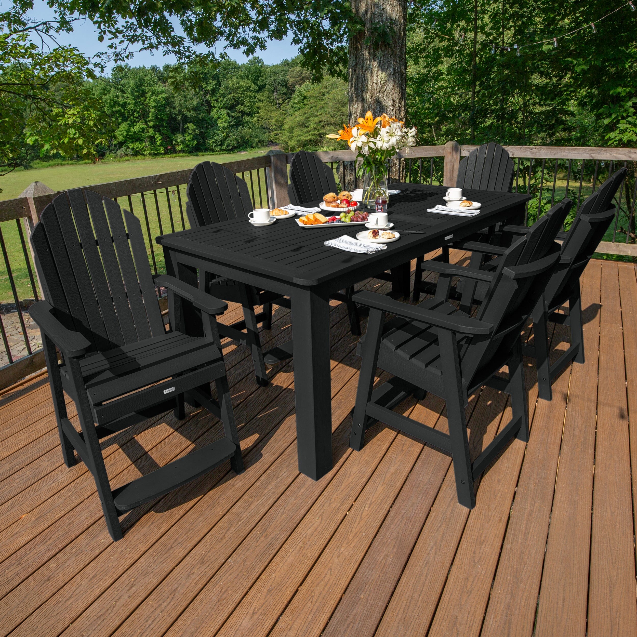 Hamilton 7pc Outdoor Dining Set 42in x 84in - Counter Height - Image 6