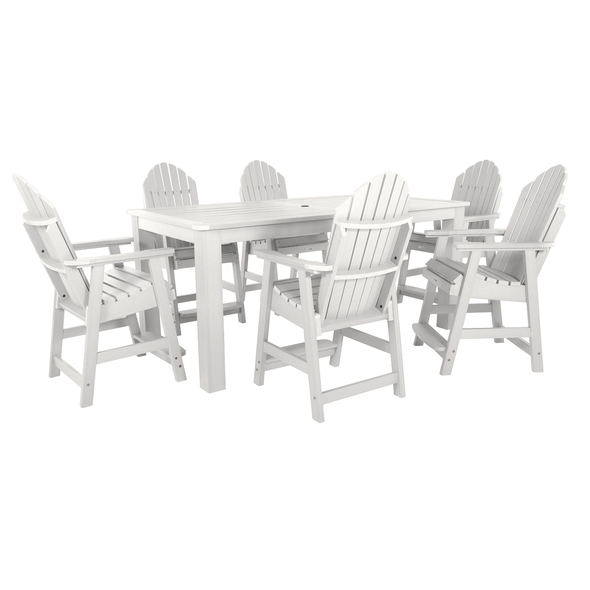 Hamilton 7pc Outdoor Dining Set 42in x 84in - Counter Height - Image 8