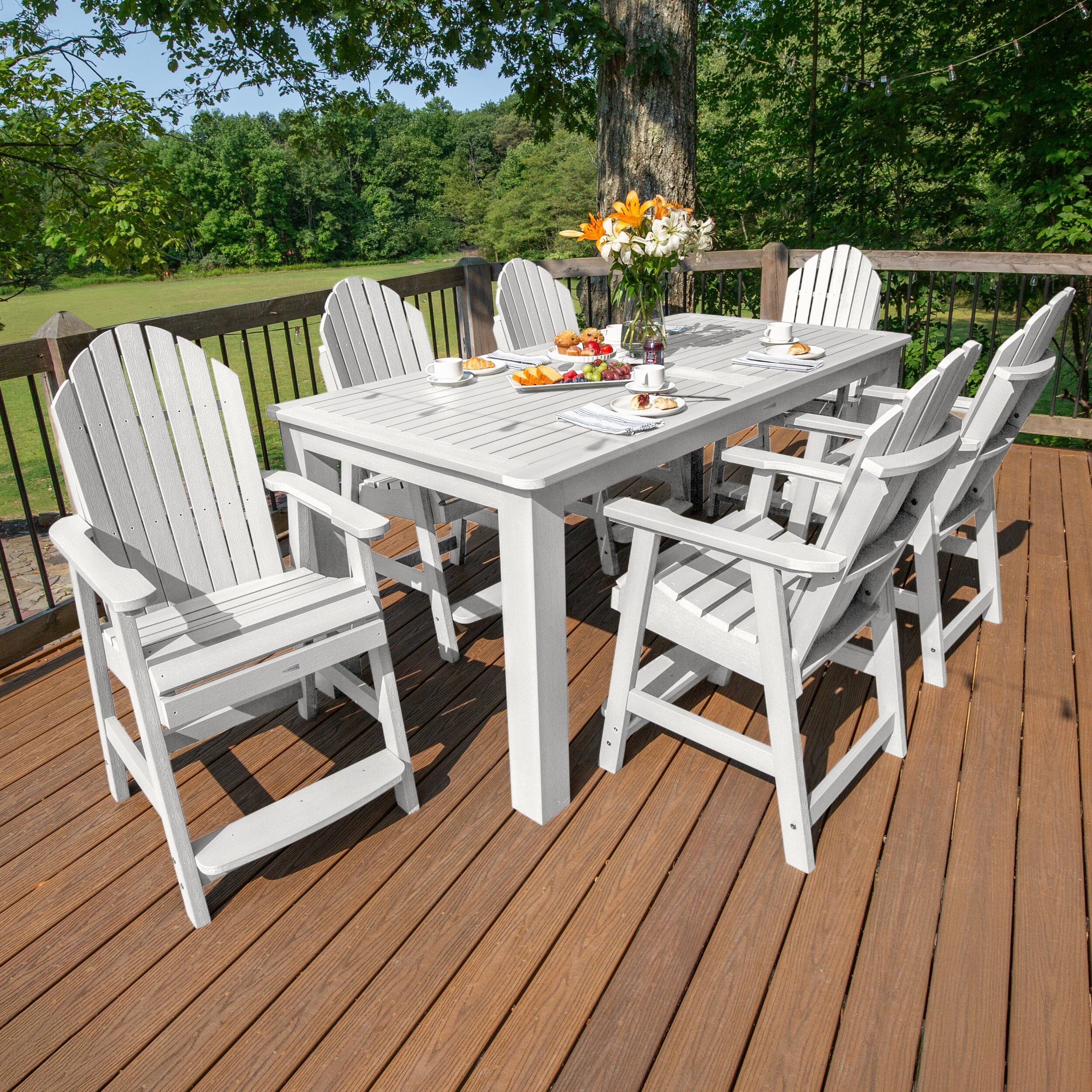 Hamilton 7pc Outdoor Dining Set 42in x 84in - Counter Height - Image 9