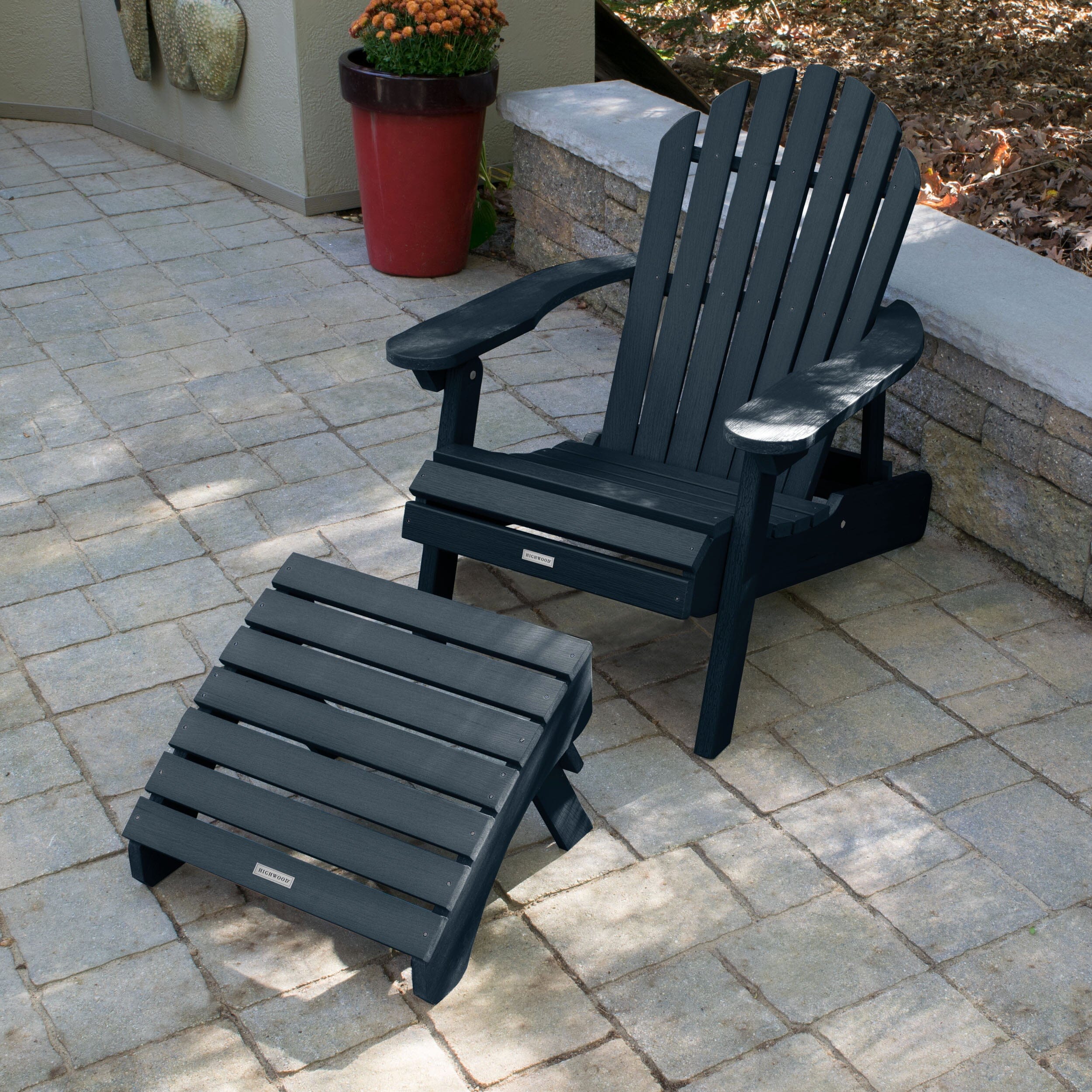 Hamilton Reclining Adirondack Chair with Folding Ottoman - Image 16
