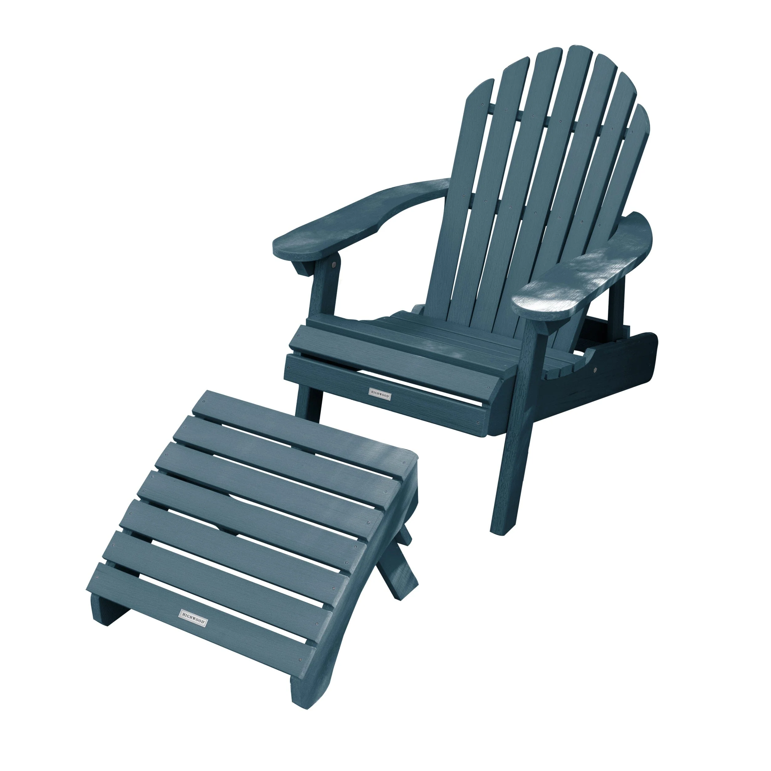 Hamilton Reclining Adirondack Chair with Folding Ottoman - Image 5