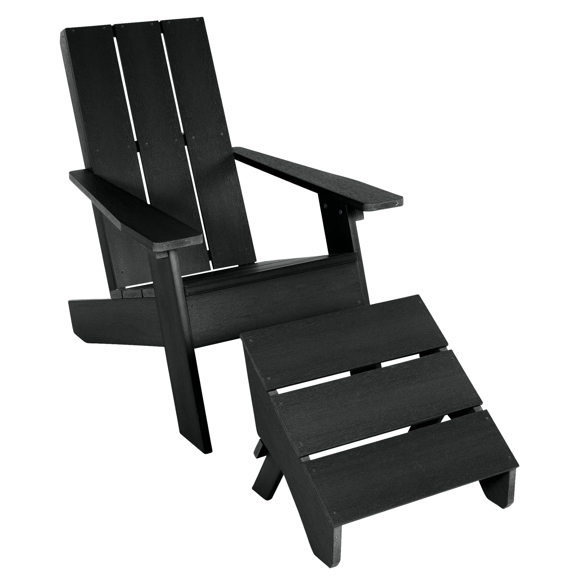 Italica Modern Adirondack Chair and Ottoman - Image 3