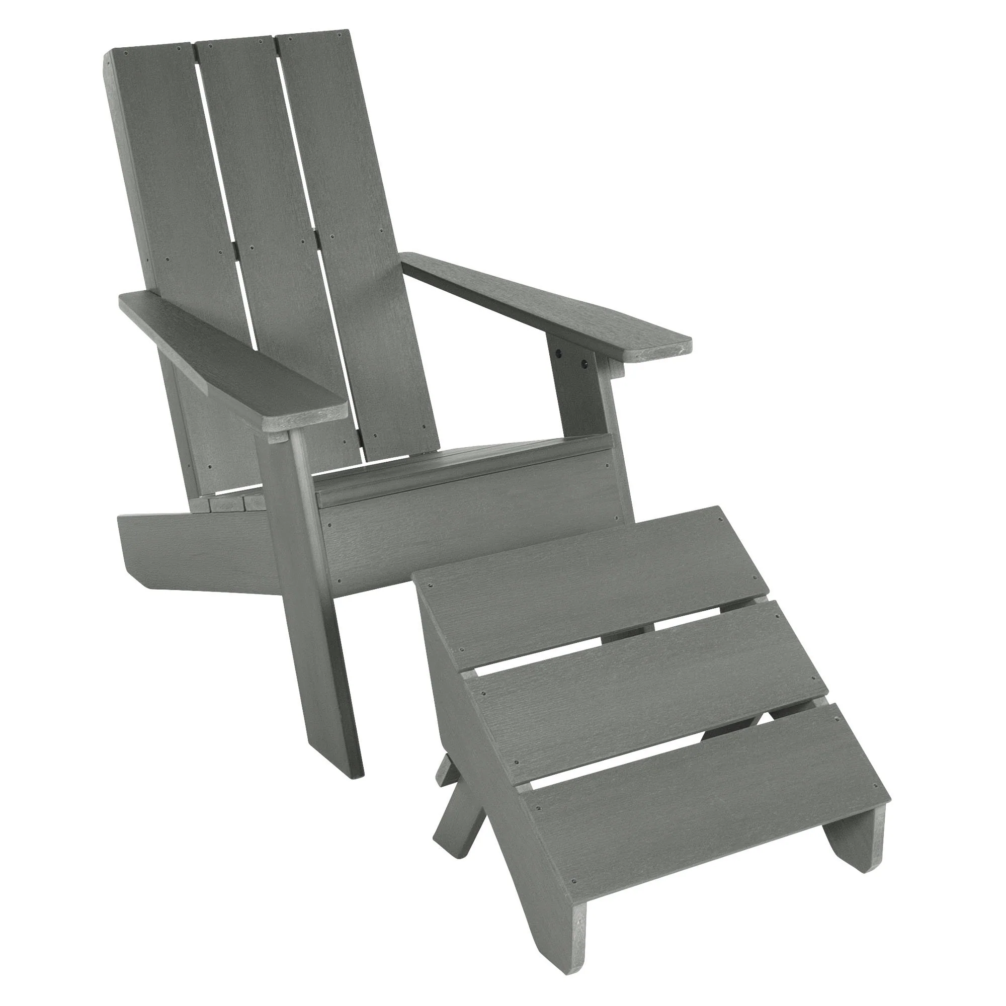 Italica Modern Adirondack Chair and Ottoman - Image 7