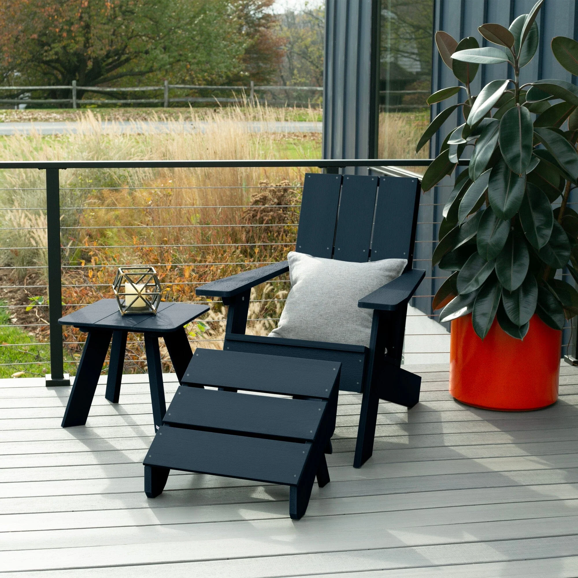 Italica Modern Adirondack Chair, Ottoman, and Side Table - Image 10