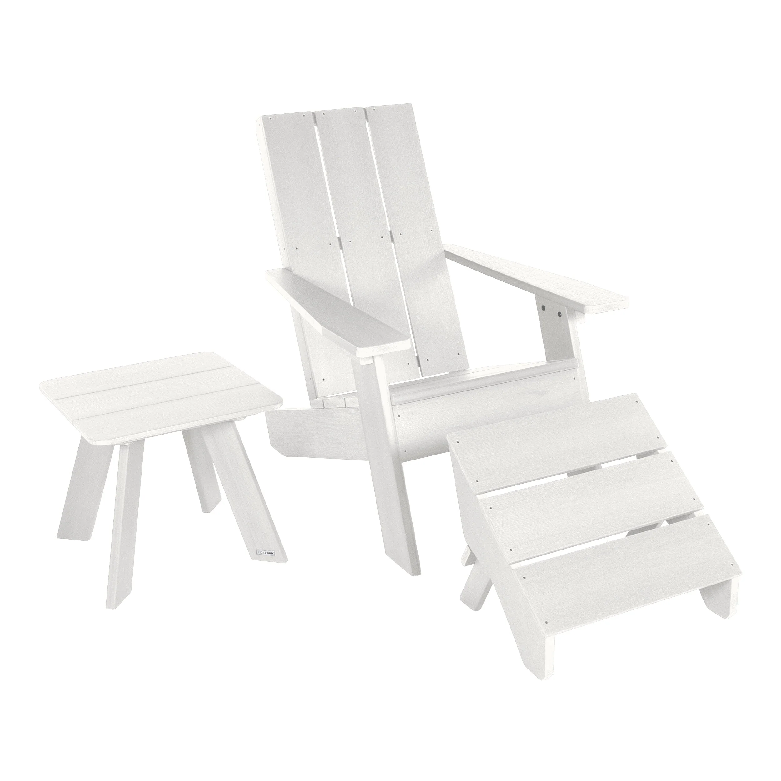 Italica Modern Adirondack Chair, Ottoman, and Side Table - Image 13