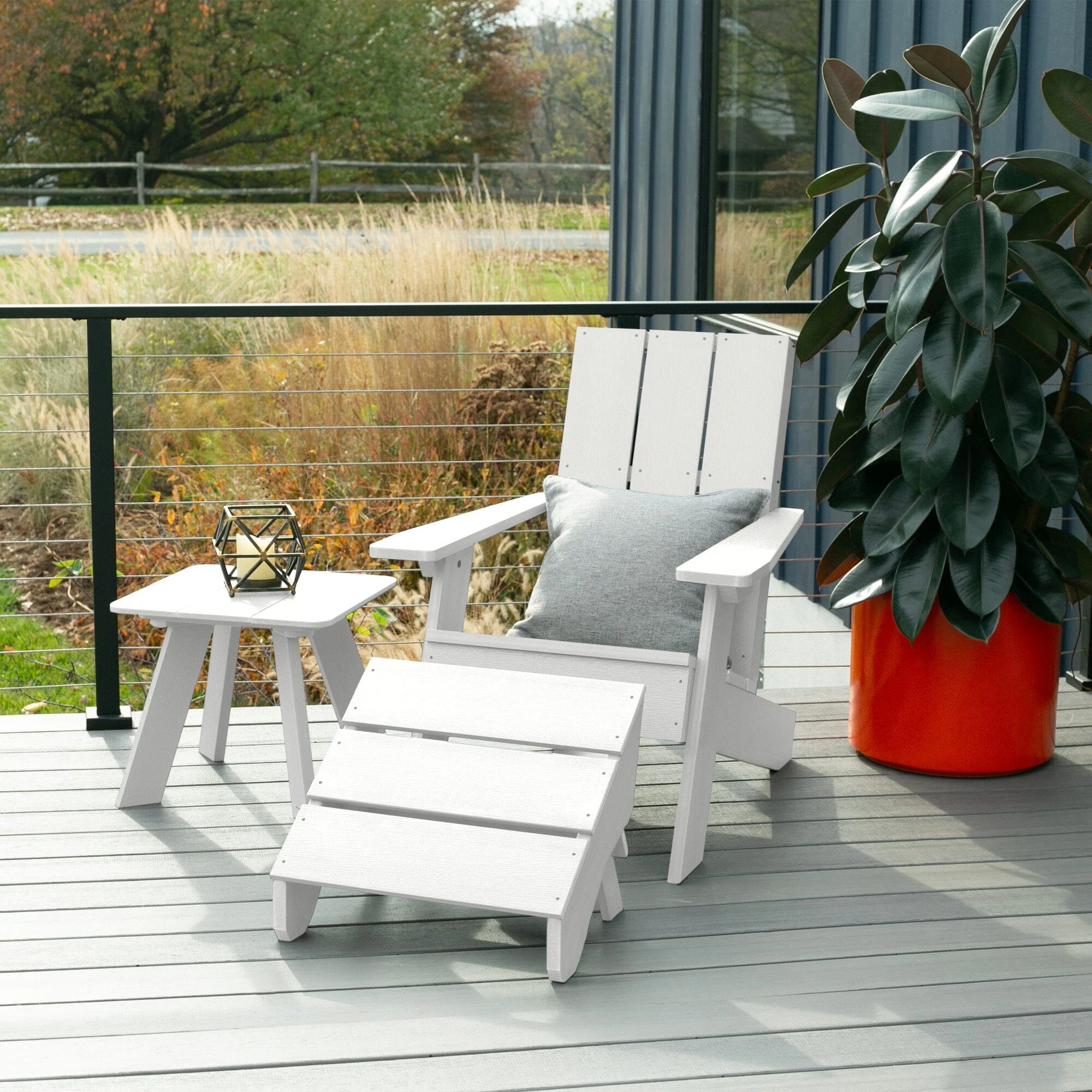 Italica Modern Adirondack Chair, Ottoman, and Side Table - Image 14